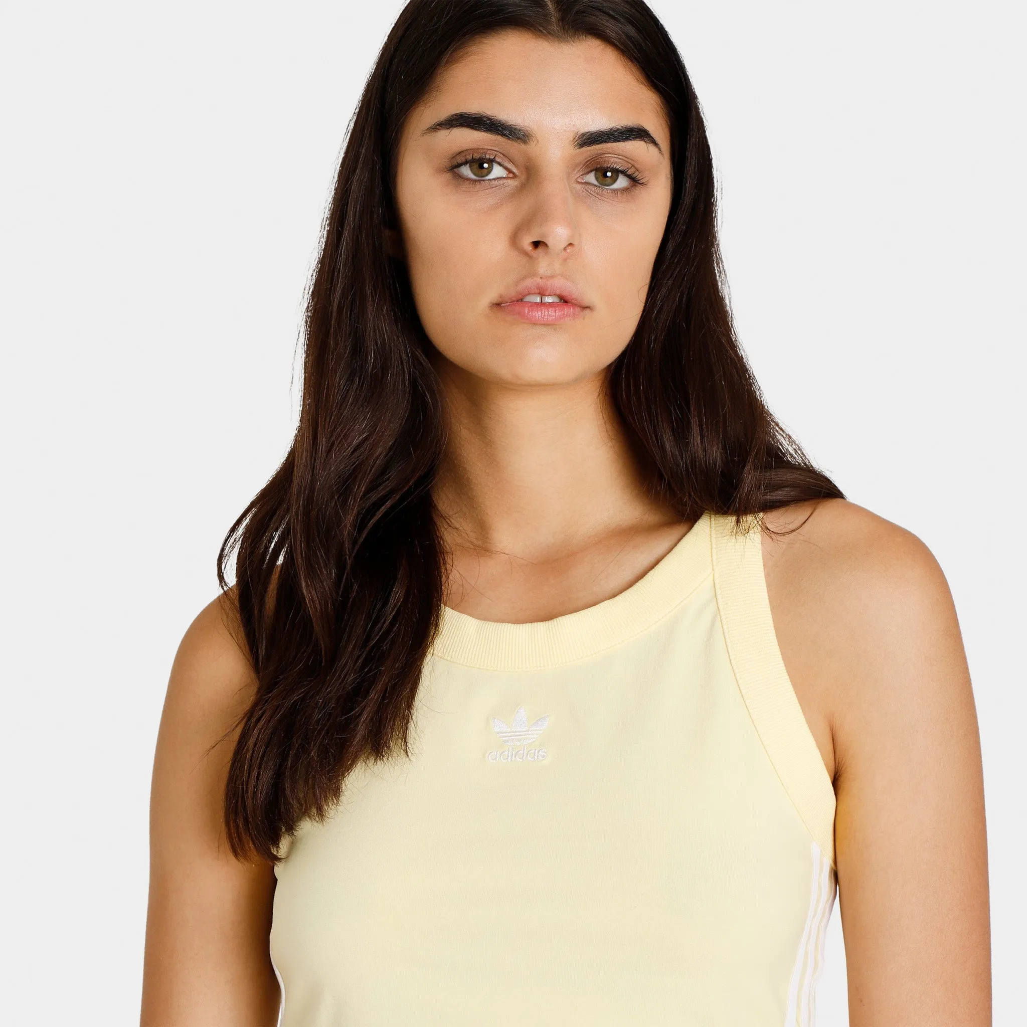 adidas Originals Women's Adicolor Classics 3-Stripes Short Tank Top / Almost Yellow sold by JD Sports product image thumbnail 5