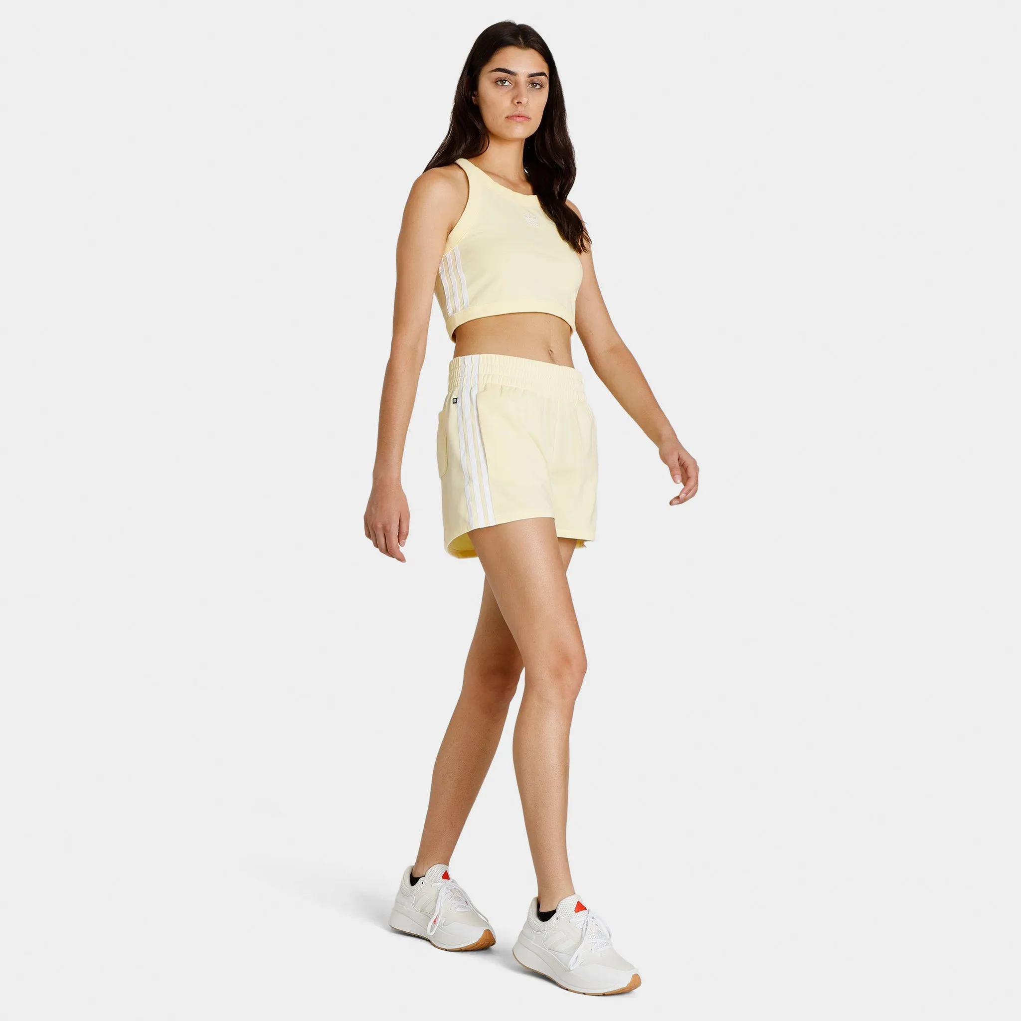 adidas Originals Women's Adicolor Classics 3-Stripes Short Tank Top / Almost Yellow sold by JD Sports product image thumbnail 4