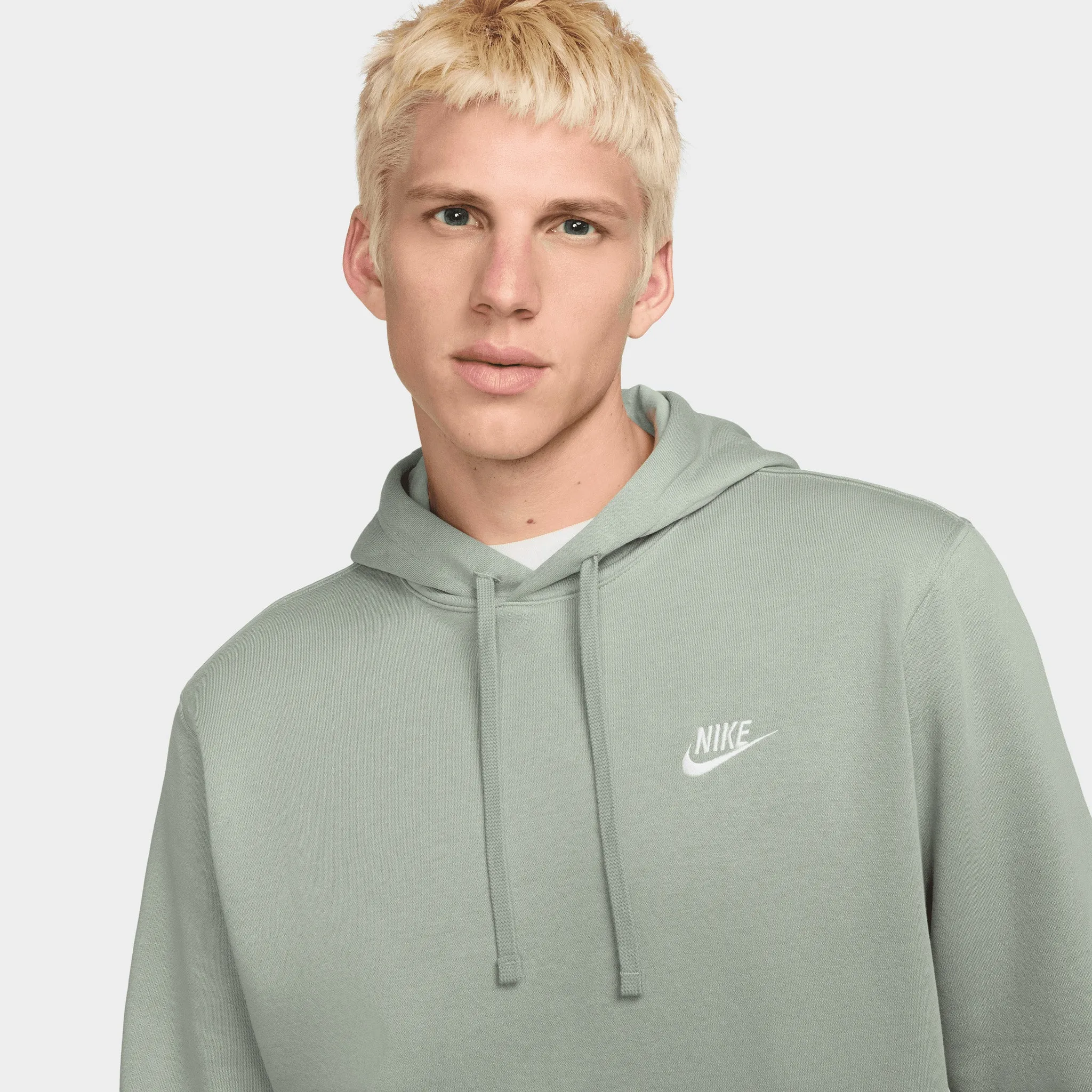 Nike Sportswear Club Fleece Pullover Hoodie Jade Horizon / White sold by JD Sports product image thumbnail 3