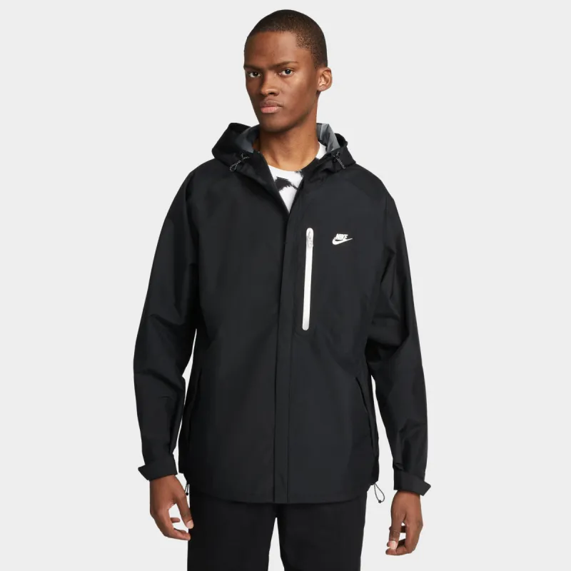Nike Sportswear Storm-FIT Legacy Hooded Shell Jacket Black / Black - Sail sold by JD Sports