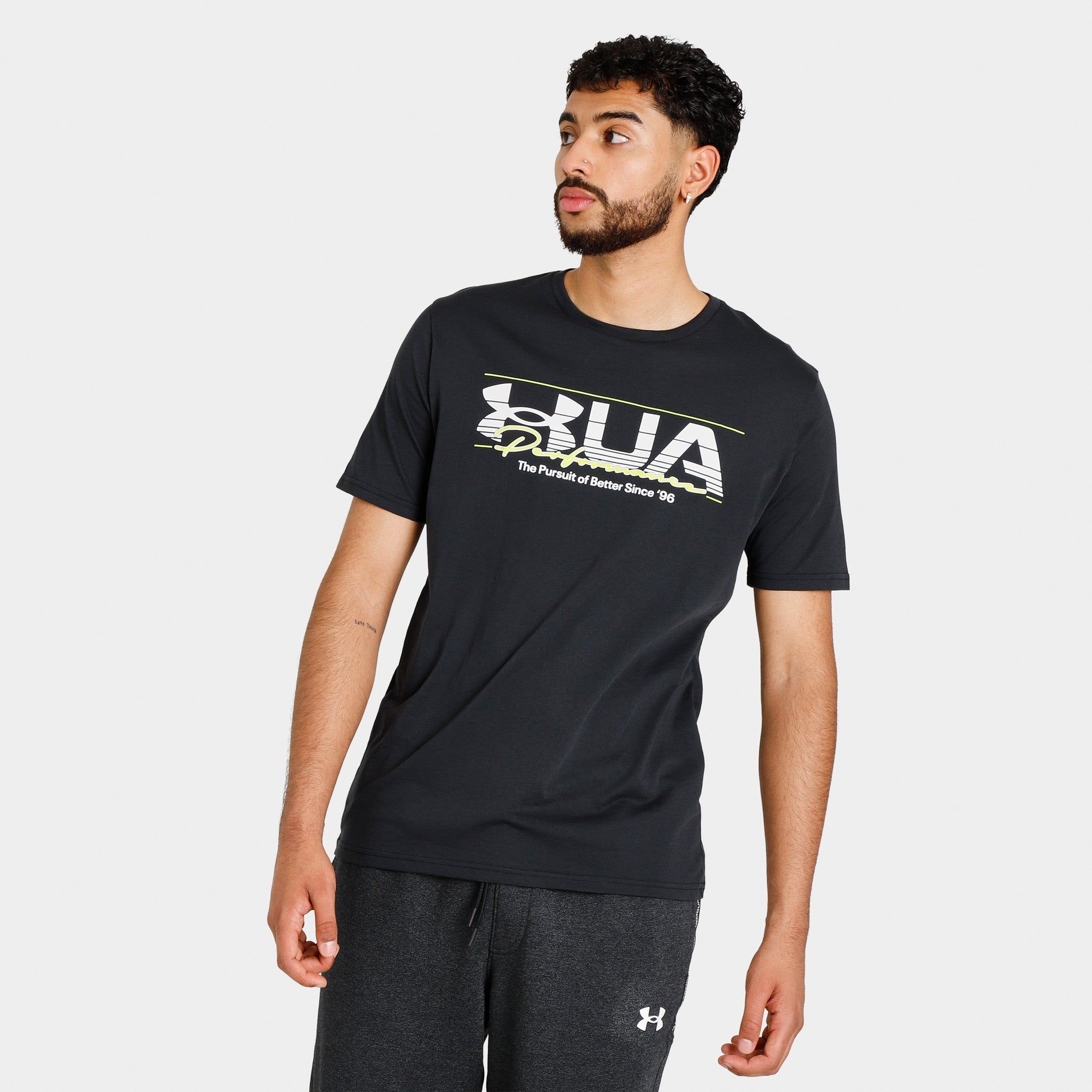 Under Armour Vintage Branded Script T-shirt Black / White sold by JD Sports