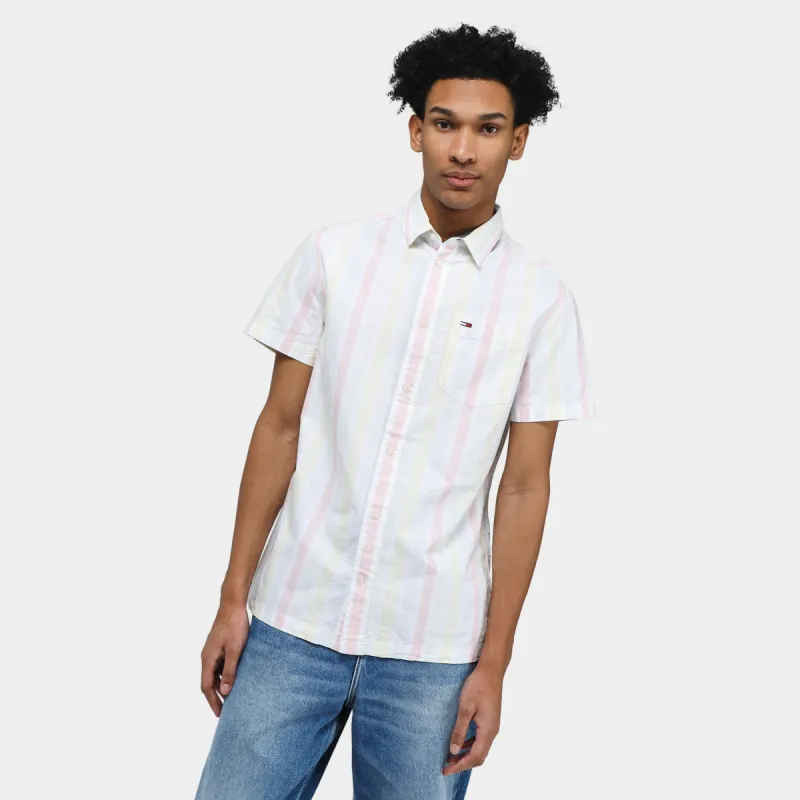 Tommy Jeans Mixed Stripe Classic Shirt / White Multi Stripe made by Tommy Hilfiger