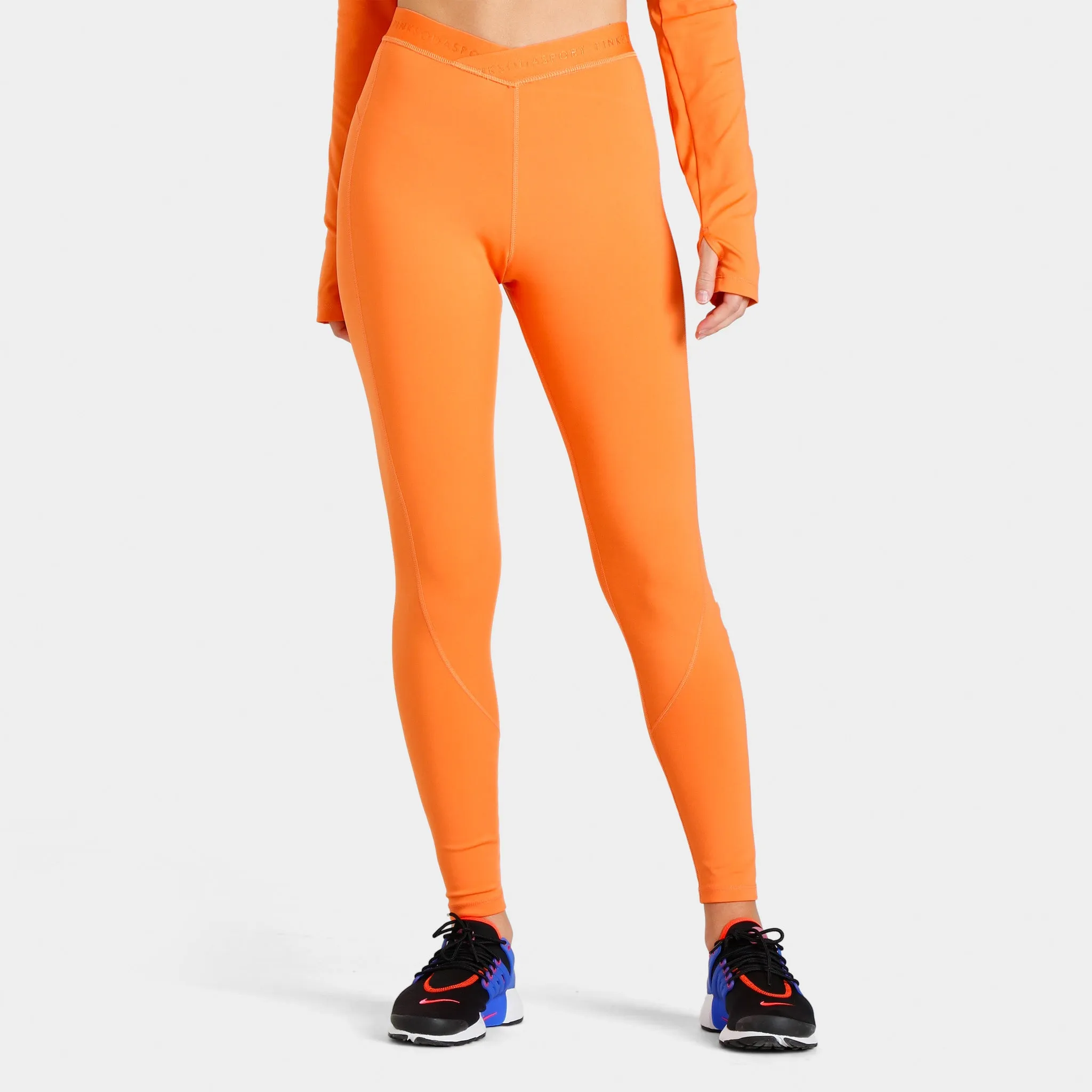 Pink Soda Sport Women's Topanga Cross Tape Tights / Dusty Orange sold by JD Sports product image thumbnail 5