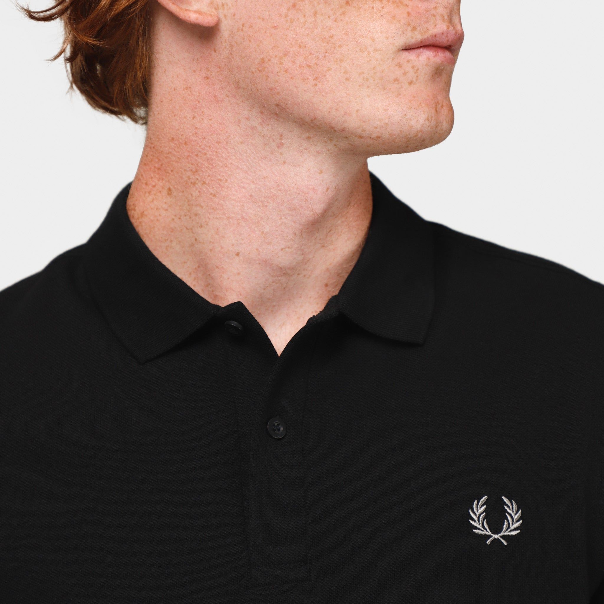 Fred Perry Plain Polo Shirt Black / Chrome sold by JD Sports product image thumbnail 4