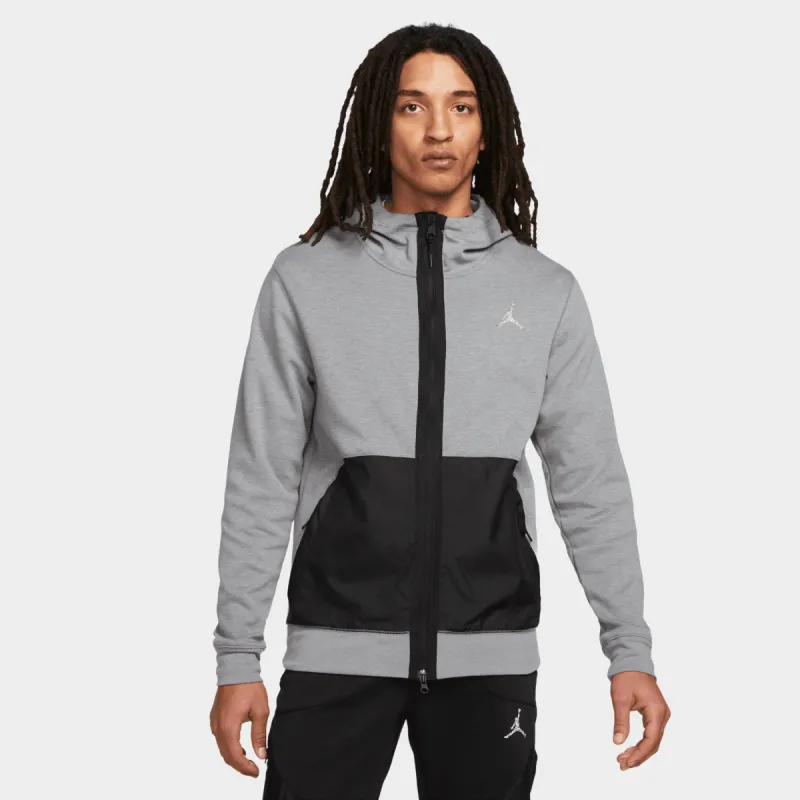 Jordan Dri-FIT Air Statement Fleece Pullover Hoodie Carbon Heather / Black - Reflective Silver sold by JD Sports