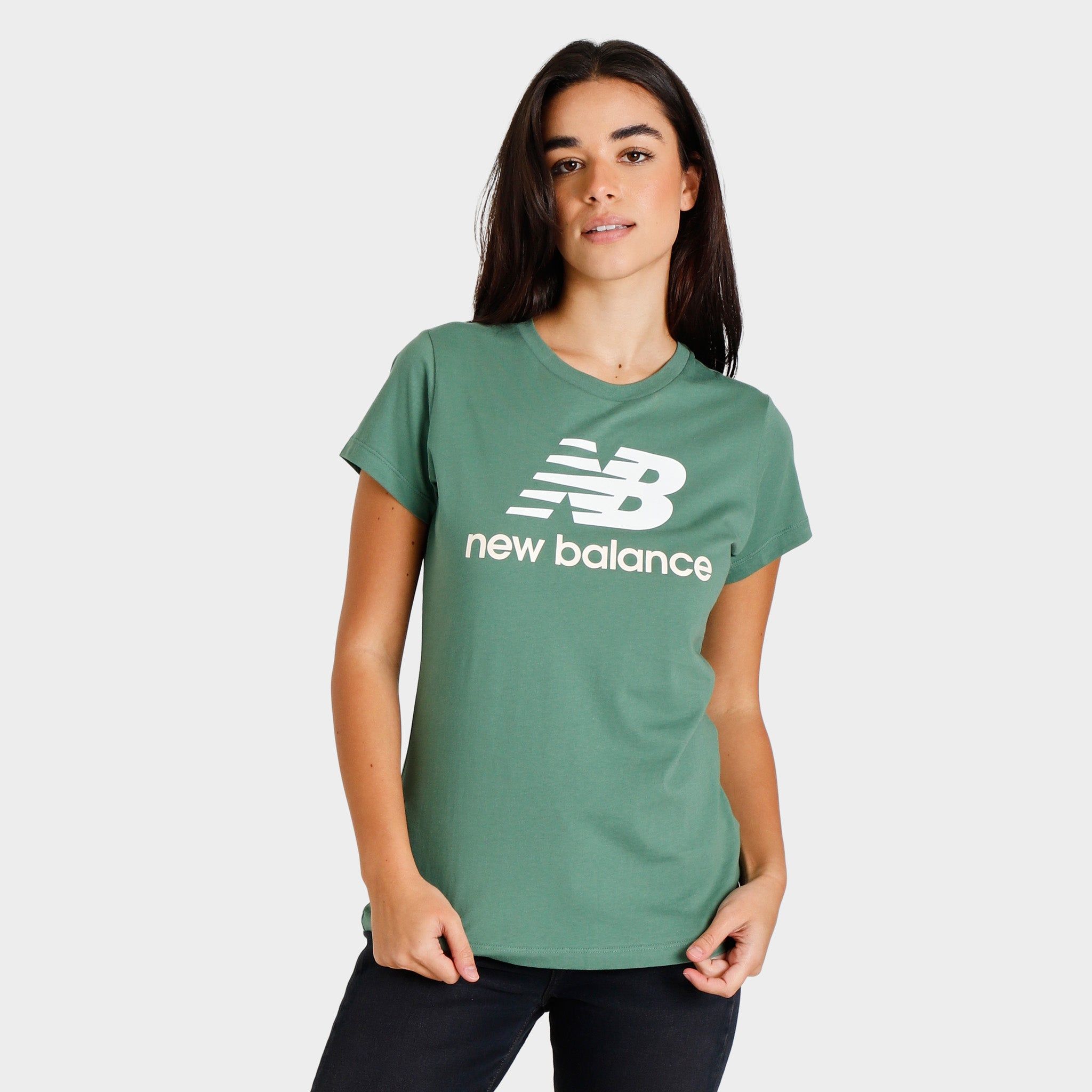 New Balance Women's Essential Stacked Logo T-shirt / Jade sold by JD Sports