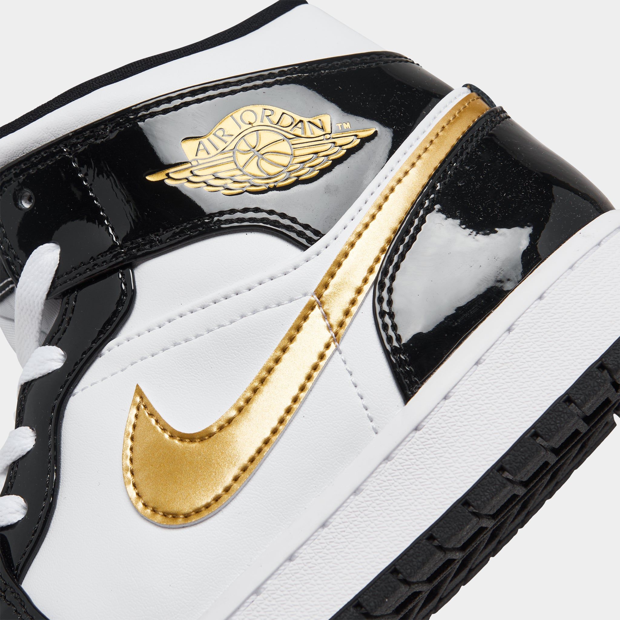 Jordan 1 Mid SE Black / Metallic Gold - White sold by JD Sports product image thumbnail 3