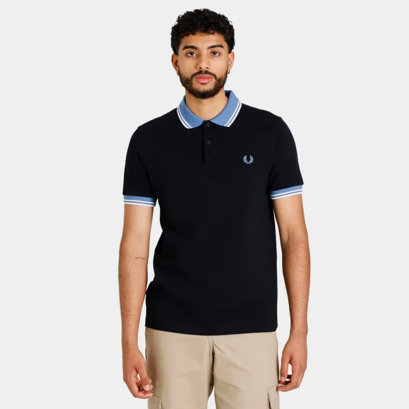 Fred Perry Contrast Rib Polo Shirt / Navy sold by JD Sports