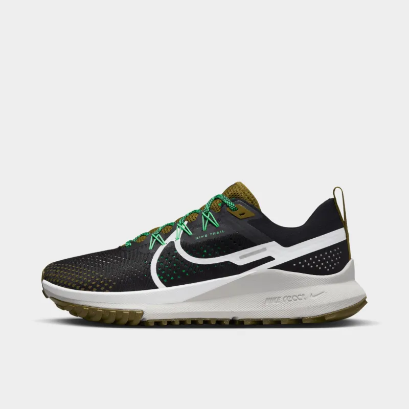 Nike React Pegasus Trail 4 Black / White - Olive Flak sold by JD Sports