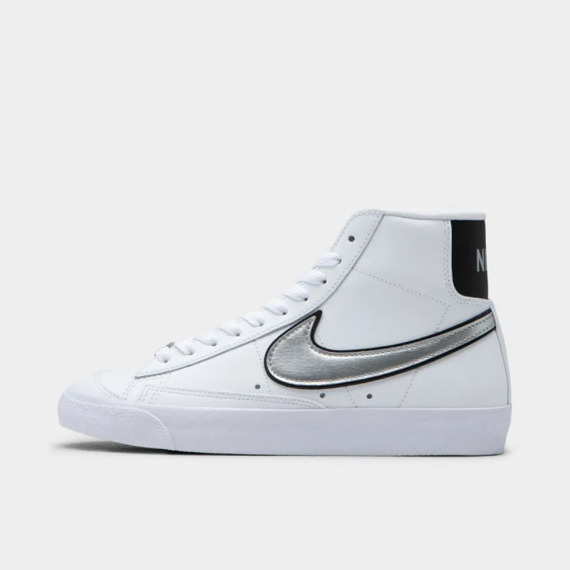 Nike Women's Blazer Mid '77 White / Metallic Silver - Black made by Nike