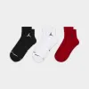 Jordan Everyday Max Quarter Ankle Socks - 3 Pack Black / White - Gym Red sold by JD Sports