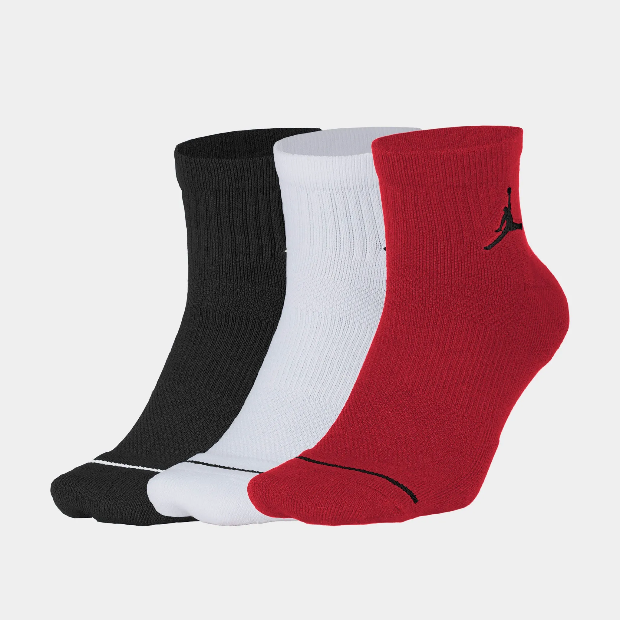 Jordan Everyday Max Quarter Ankle Socks - 3 Pack Black / White - Gym Red sold by JD Sports product image thumbnail 5