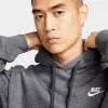 Nike Sportswear Club Fleece Pullover Hoodie Charcoal Heather / Anthracite - White sold by JD Sports