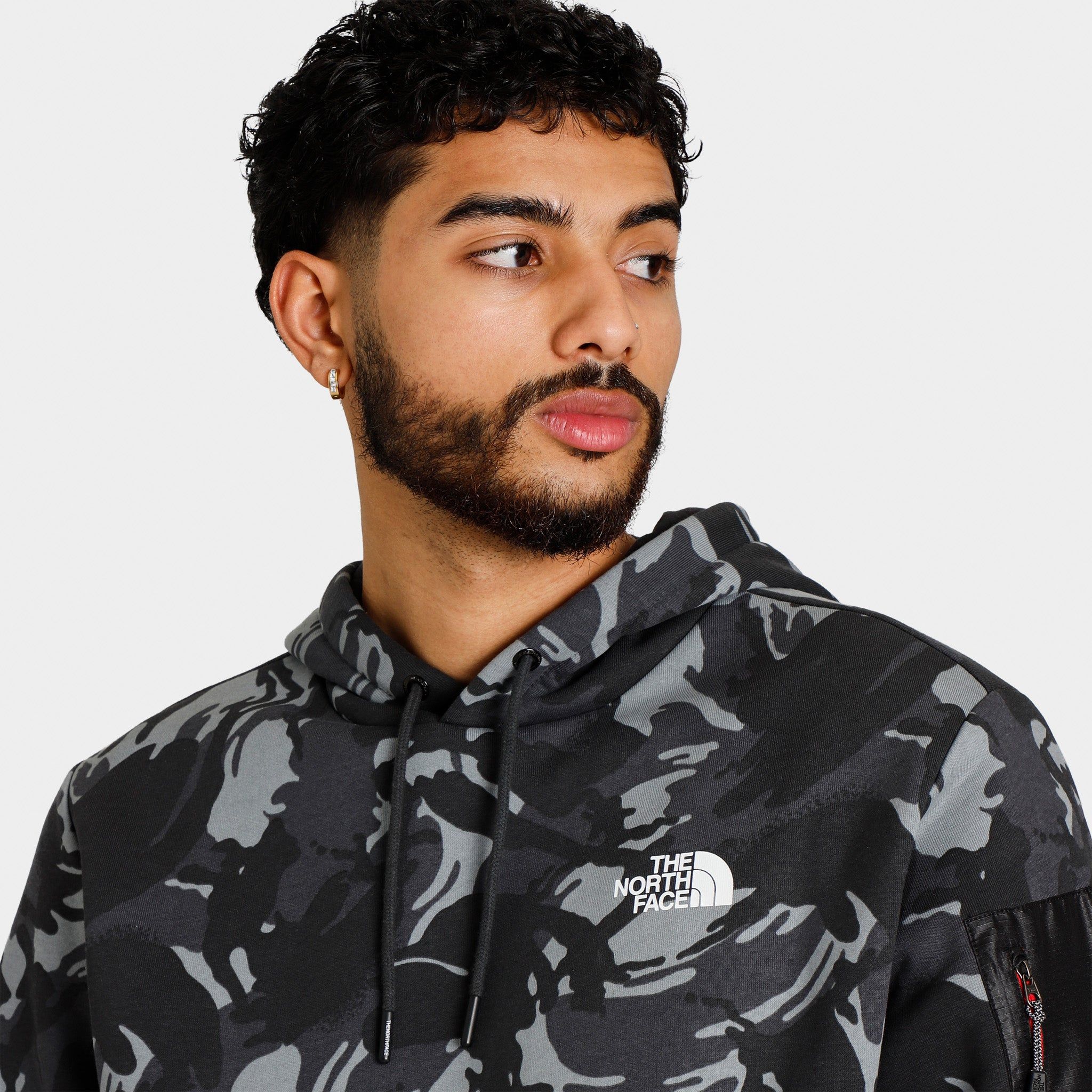 The North Face Woven Pocket Pullover Hoodie / Vanadis Grey Tonal Camo Print sold by JD Sports product image thumbnail 3