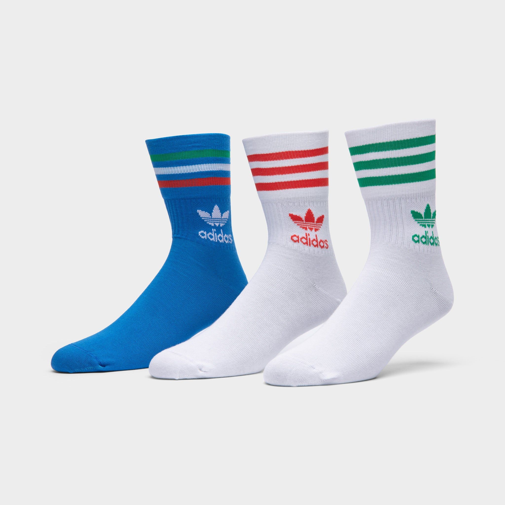 adidas Mid Cut Crew Socks White / White - Bright Royal sold by JD Sports
