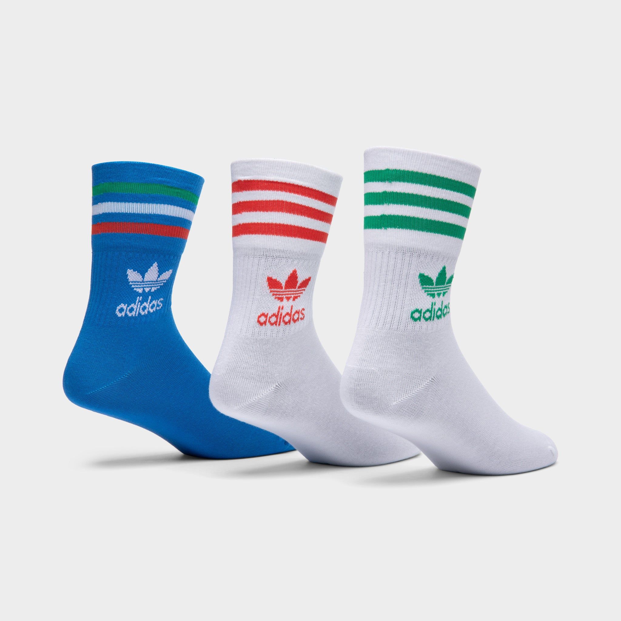 adidas Mid Cut Crew Socks White / White - Bright Royal sold by JD Sports product image thumbnail 2