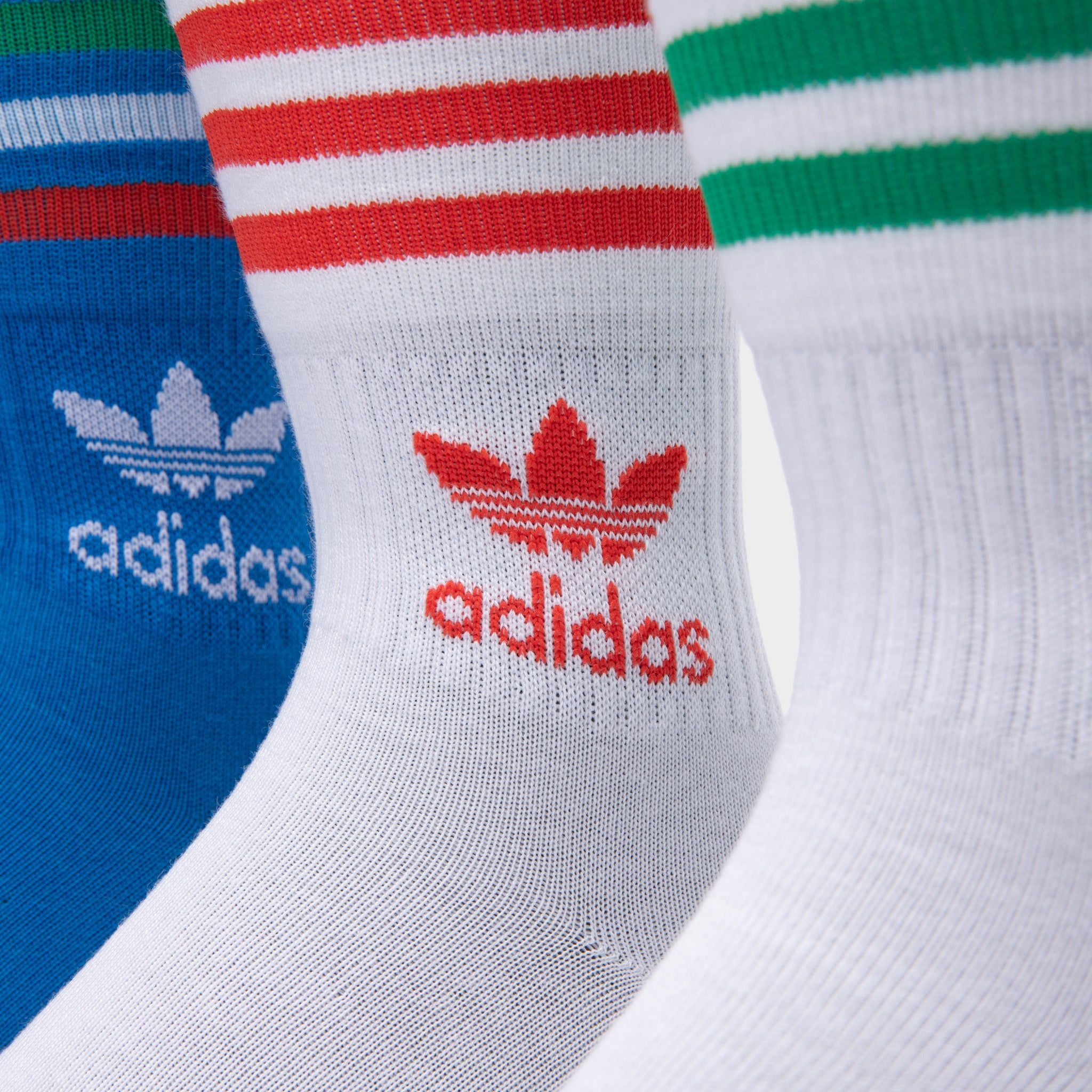 adidas Mid Cut Crew Socks White / White - Bright Royal sold by JD Sports product image thumbnail 3