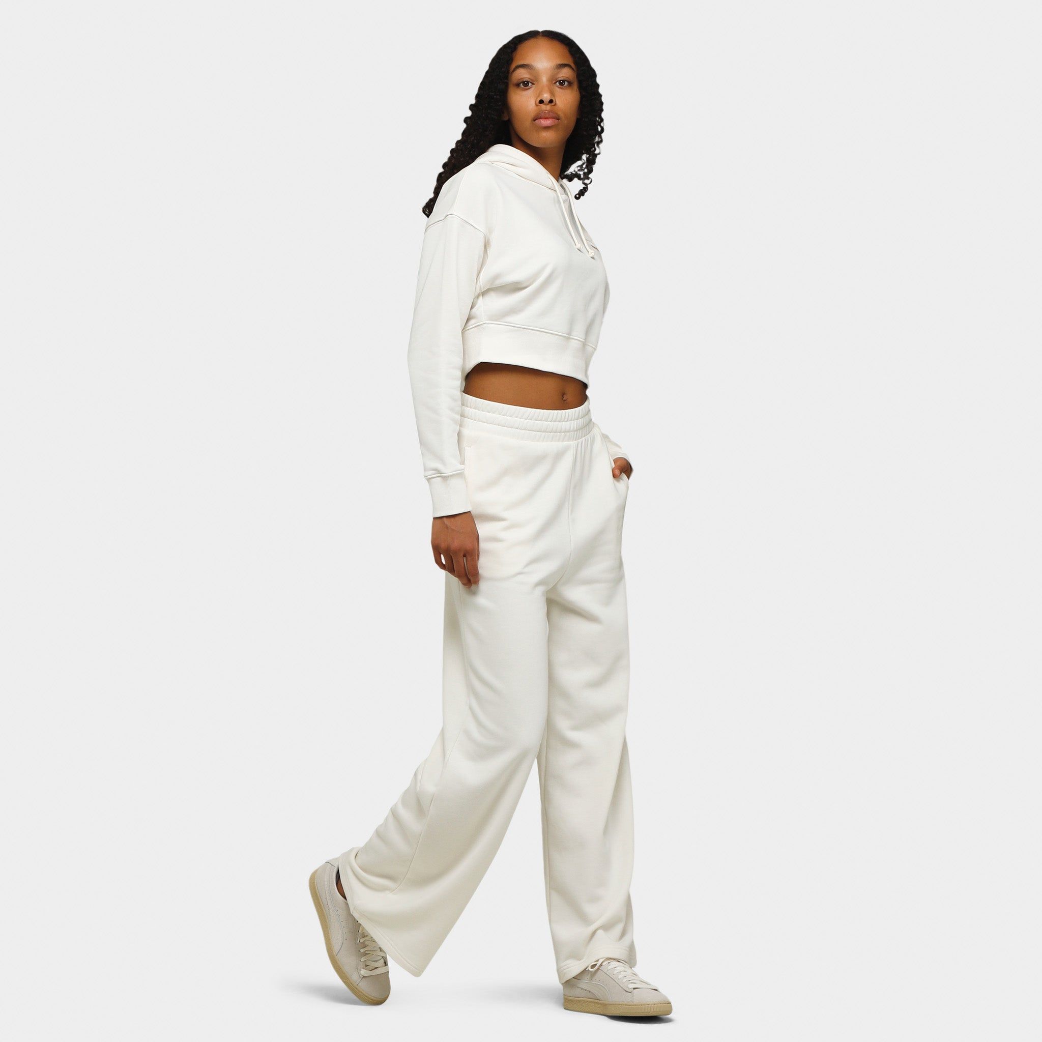 Puma Women's Classics Cropped Pullover Hoodie / Off White sold by JD Sports product image thumbnail 5