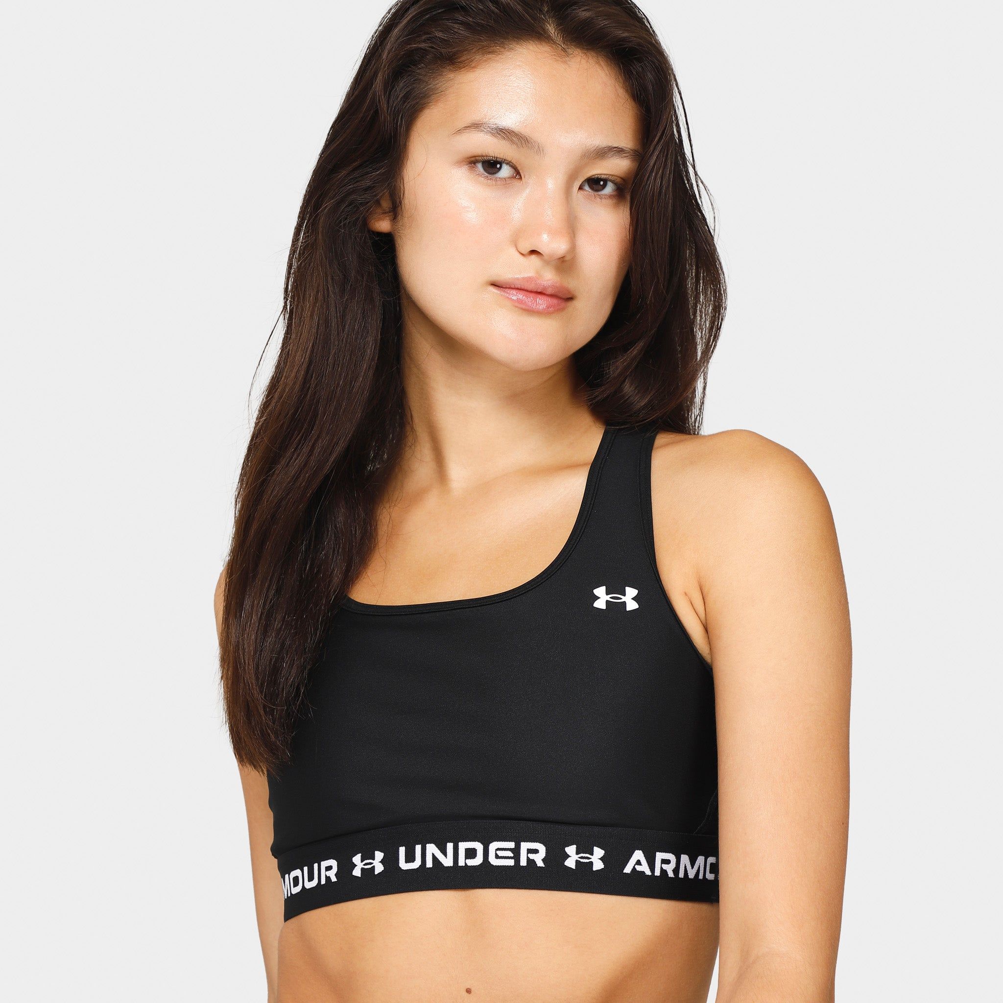Under Armour Women's HeatGear� Logo Band Sports Bra Black / White sold by JD Sports product image thumbnail 4