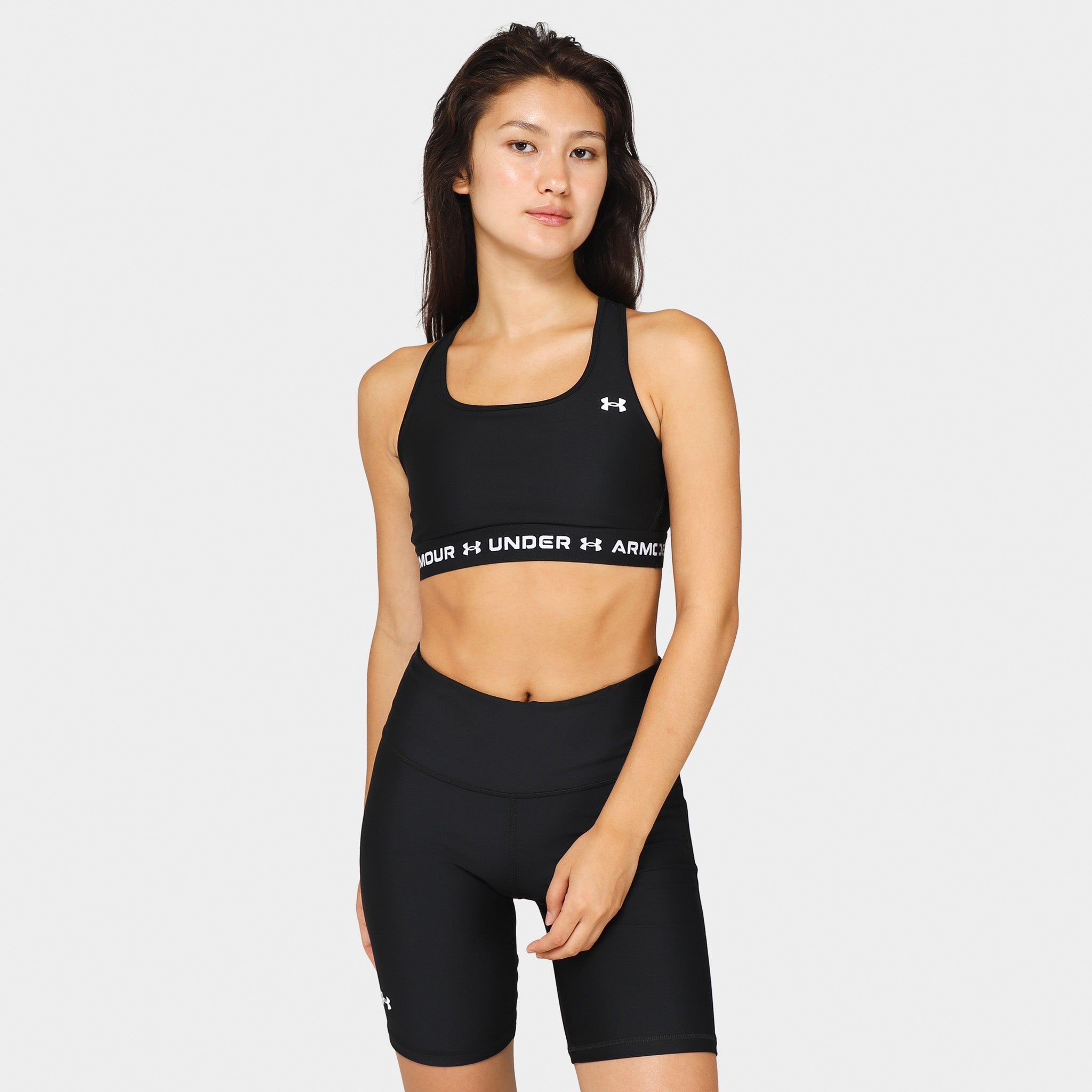Under Armour Women's HeatGear� Logo Band Sports Bra Black / White sold by JD Sports
