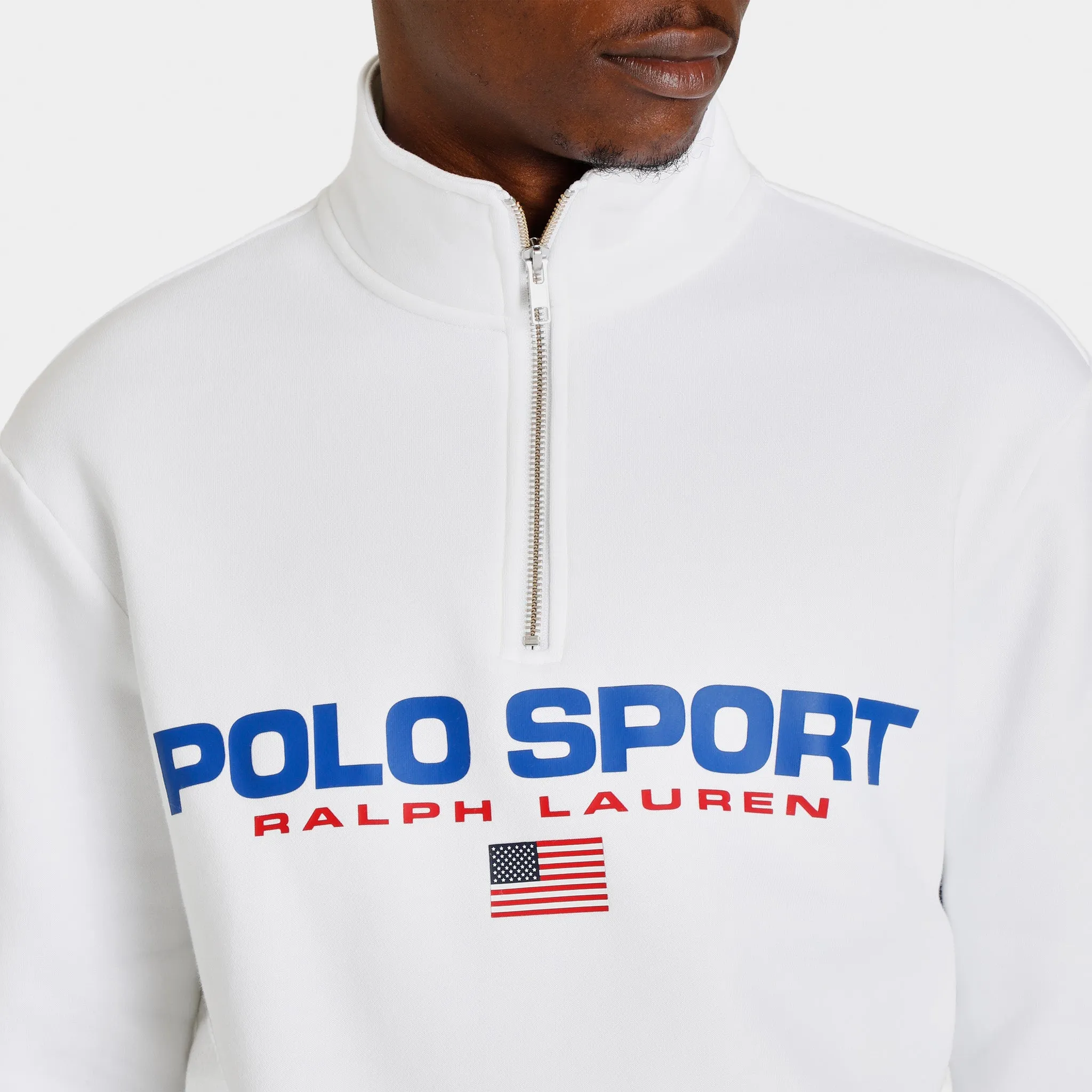 Polo Ralph Lauren Sport Quarter Zip Polo / White sold by JD Sports product image thumbnail 4