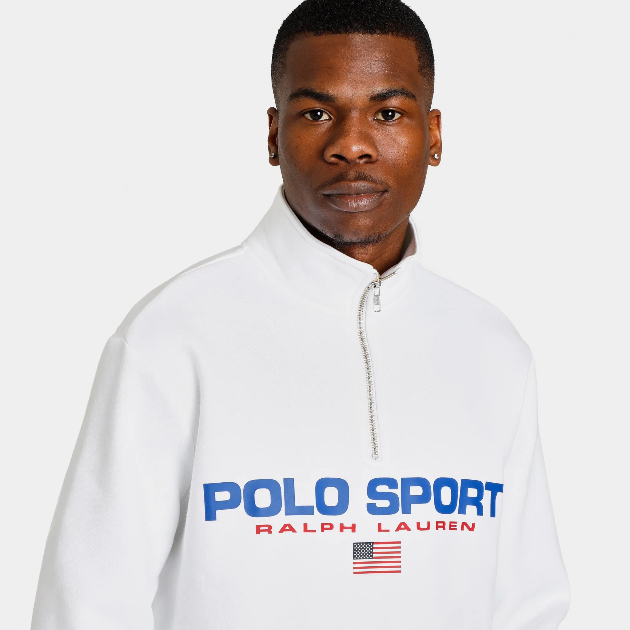 Polo Ralph Lauren Sport Quarter Zip Polo / White sold by JD Sports product image thumbnail 3