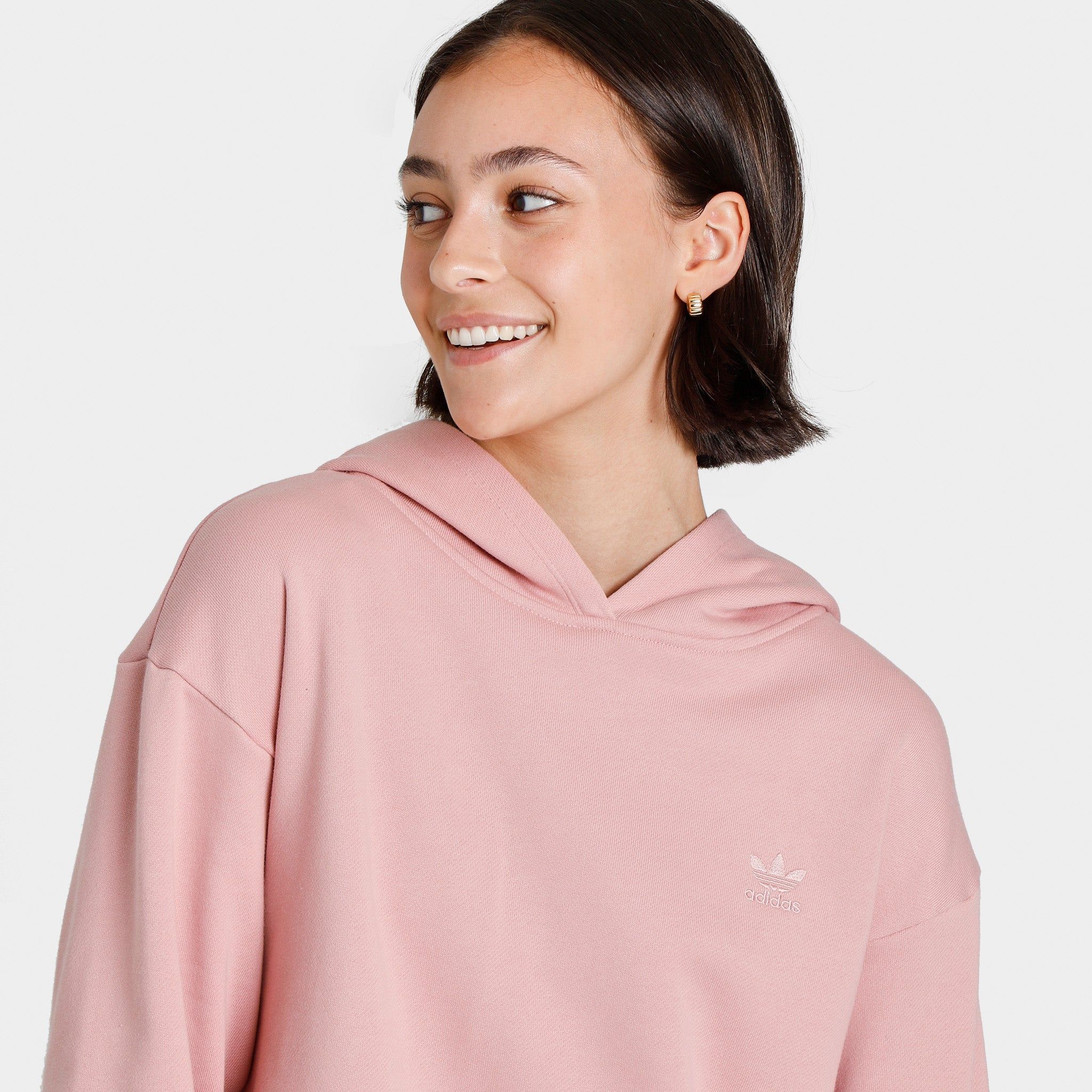adidas Originals Women’s Cropped Pullover Hoodie / Wonder Mauve sold by JD Sports product image thumbnail 3
