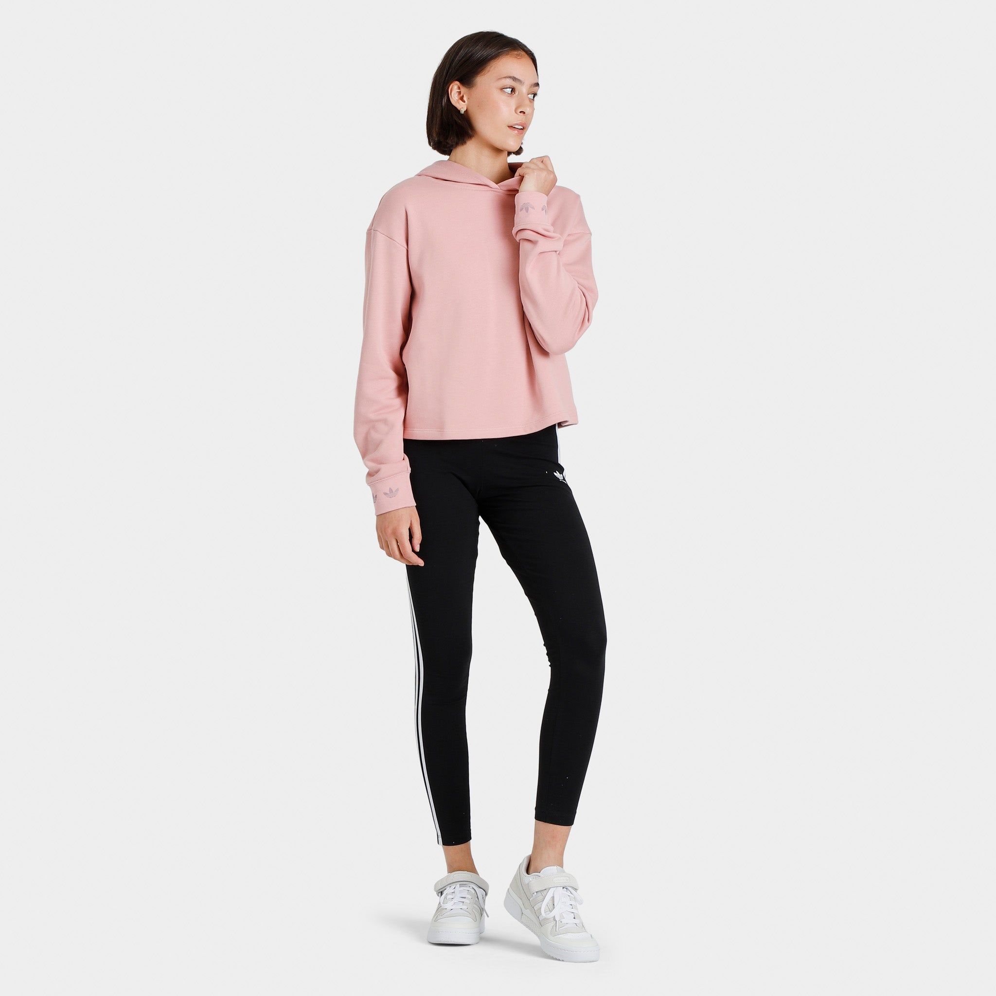 adidas Originals Women’s Cropped Pullover Hoodie / Wonder Mauve sold by JD Sports product image thumbnail 5