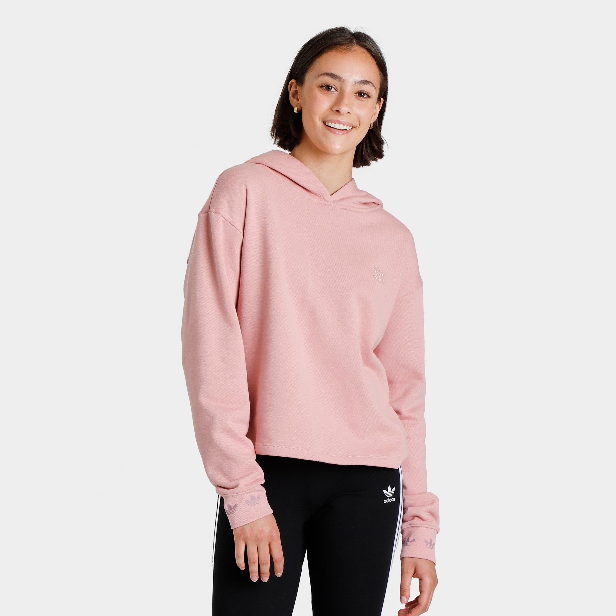 adidas Originals Women’s Cropped Pullover Hoodie / Wonder Mauve sold by JD Sports