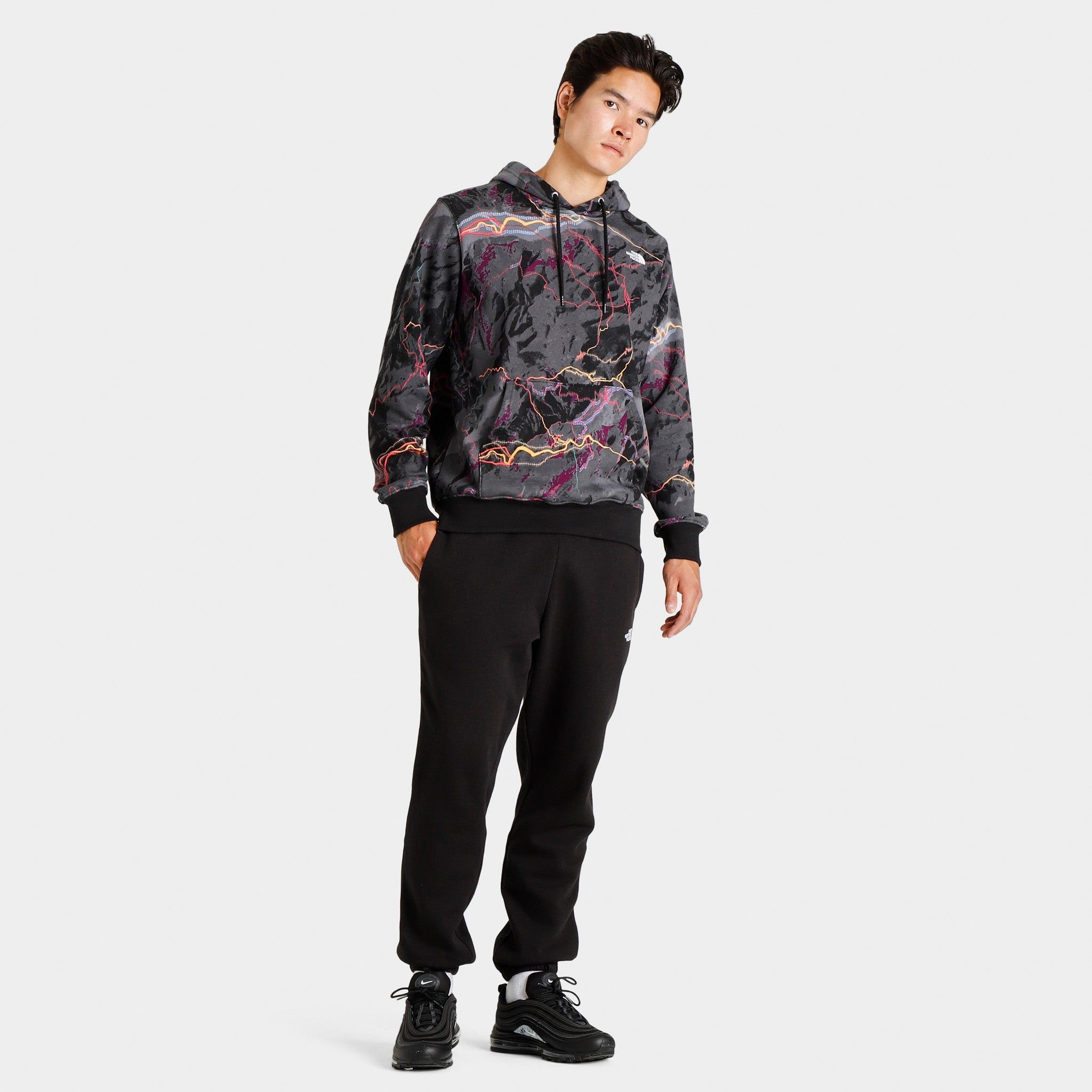 The North Face Allover Print Pullover Hoodie / Black Trail Glow Print sold by JD Sports product image thumbnail 5