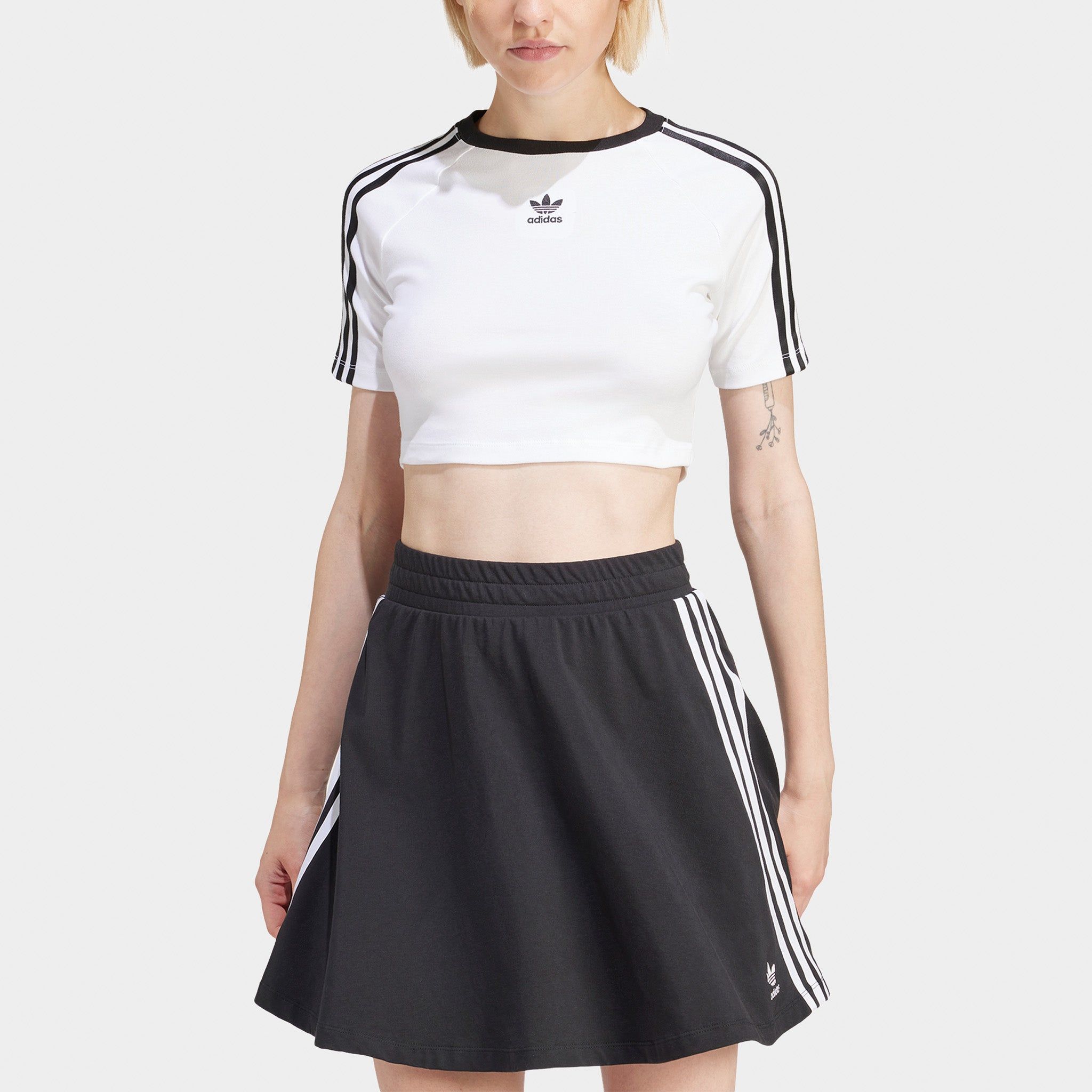 adidas Women's 3 Stripes Baby T-Shirt / White sold by JD Sports product image thumbnail 4