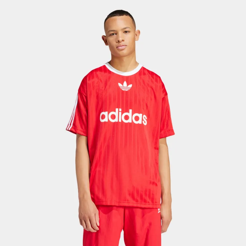 adidas Originals Adicolor Poly T-Shirt Better Scarlet / White sold by JD Sports