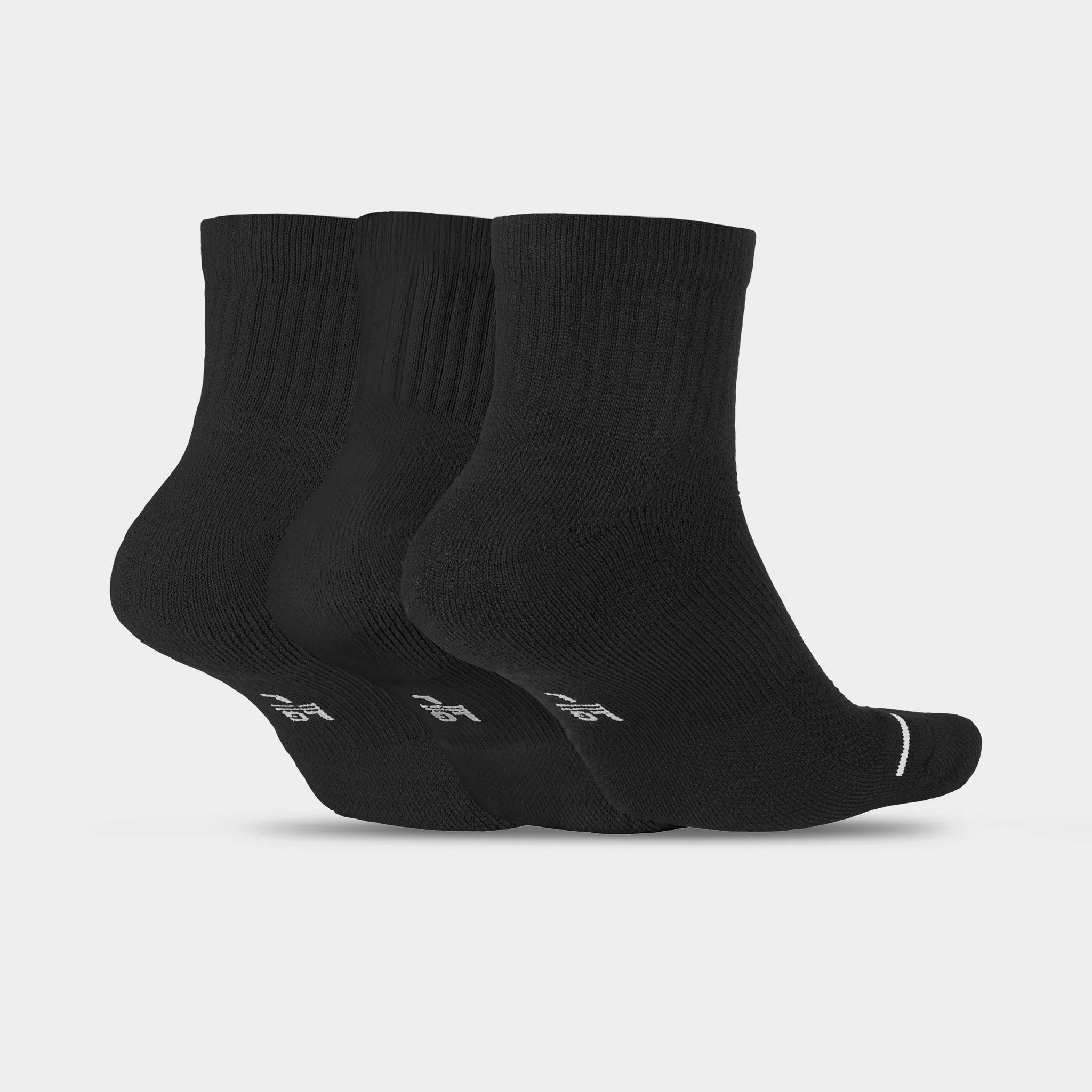 Jordan Everyday Max Quarter Ankle Socks - 3 Pack Black / Black sold by JD Sports product image thumbnail 2