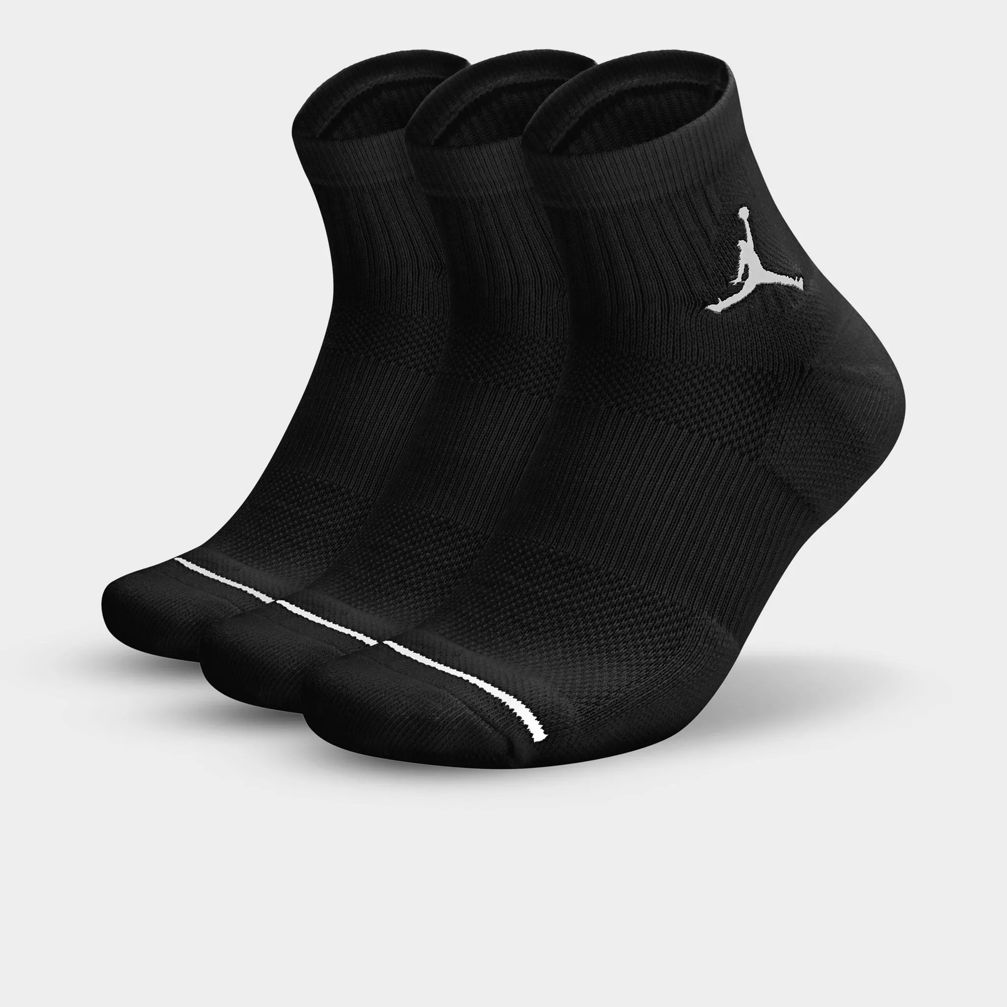 Jordan Everyday Max Quarter Ankle Socks - 3 Pack Black / Black sold by JD Sports