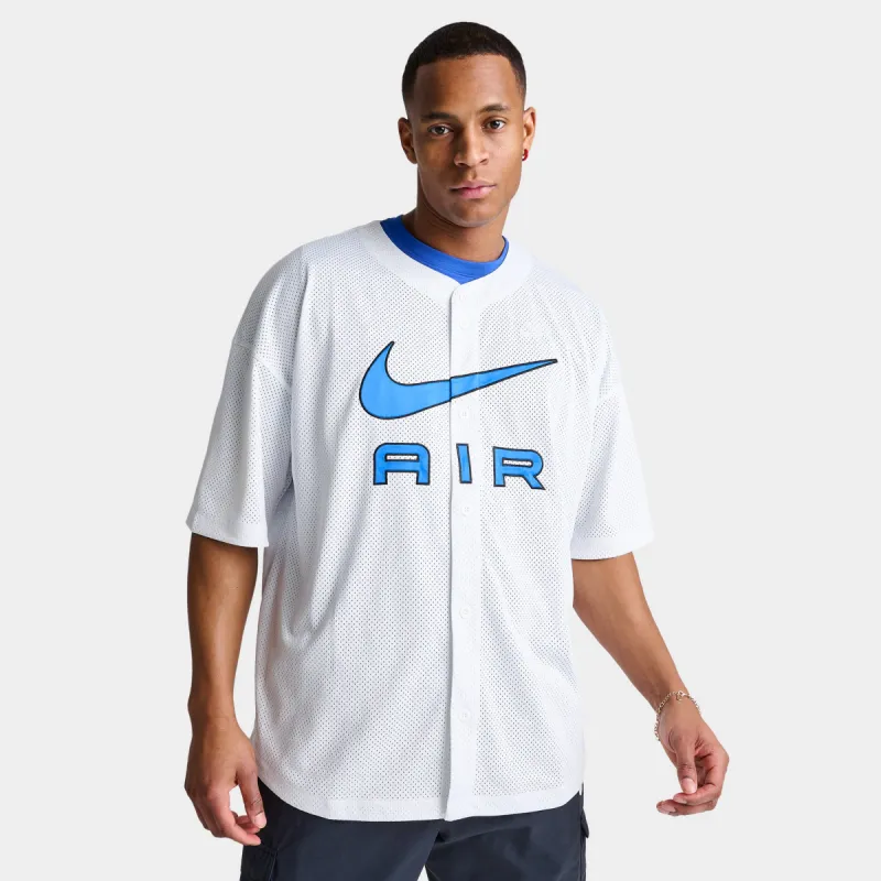 Nike Sportswear Air Baseball Shirt Summit White / Light Photo Blue sold by JD Sports