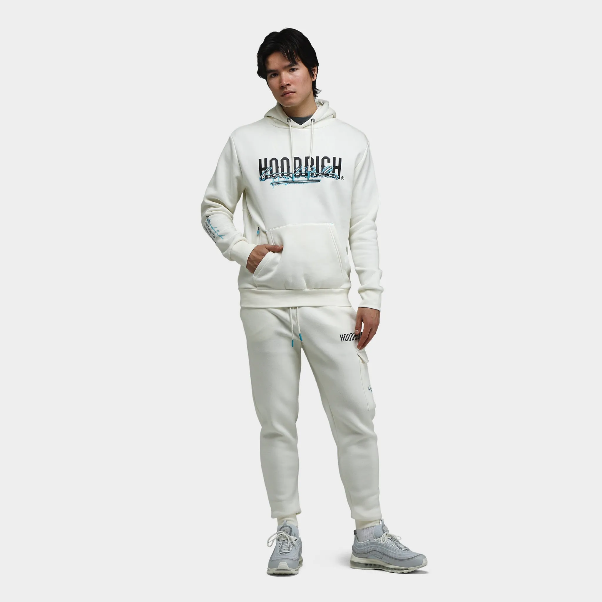 Hoodrich Splatter Pullover Hoodie Blanc De Blanc / Black - Radiance Blue sold by JD Sports product image thumbnail 5