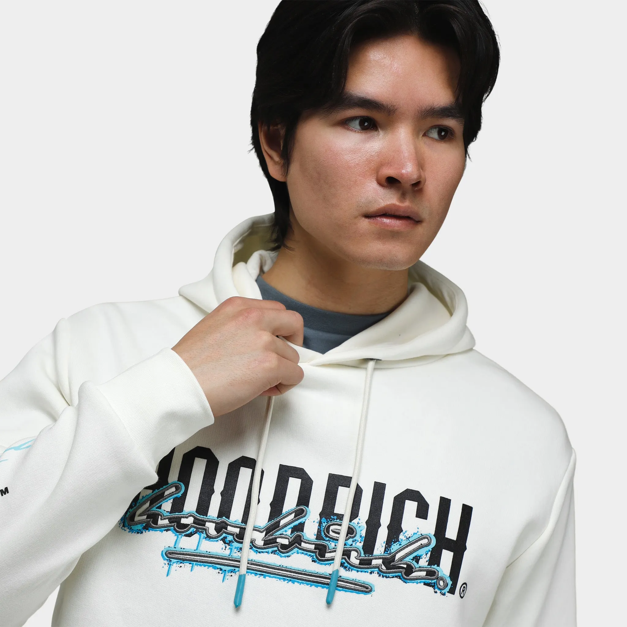 Hoodrich Splatter Pullover Hoodie Blanc De Blanc / Black - Radiance Blue sold by JD Sports product image thumbnail 3