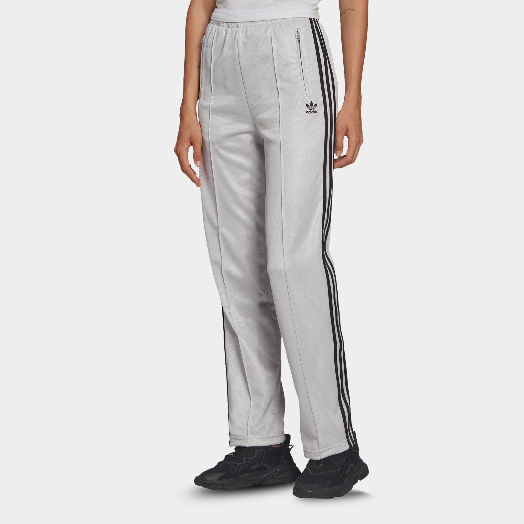 adidas Originals Women's Adicolor Classics High-Shine Straight-Leg Track Pants / Matte Silver sold by JD Sports