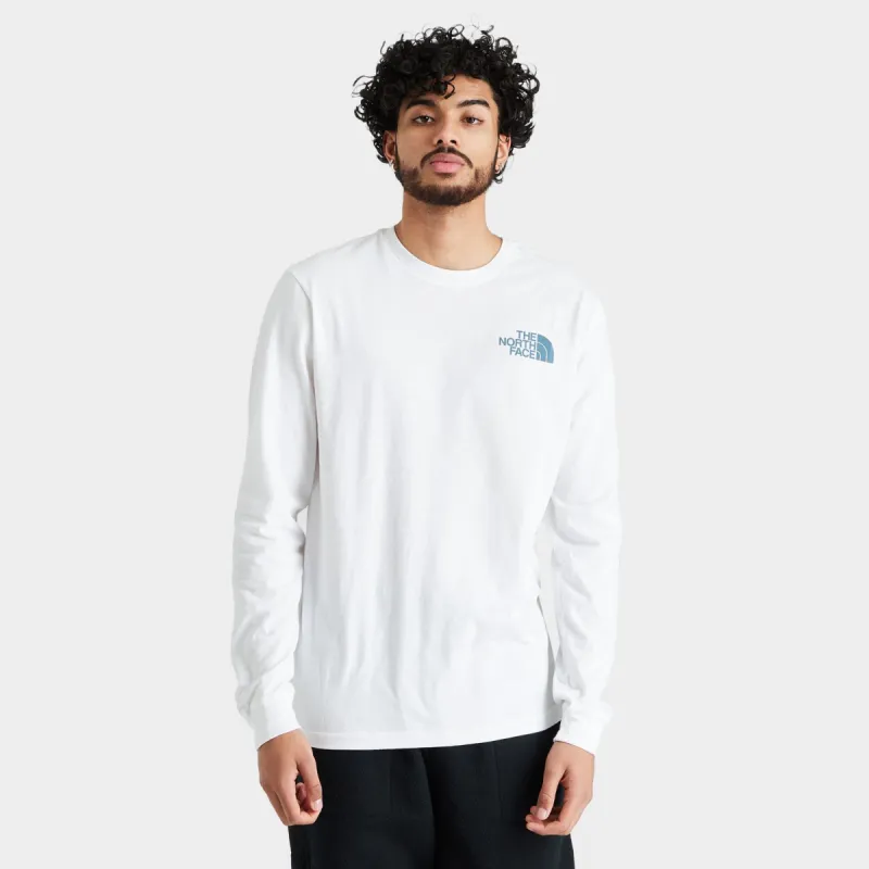 The North Face Box NSE Long Sleeve T-shirt TNF White / Goblin Blue sold by JD Sports