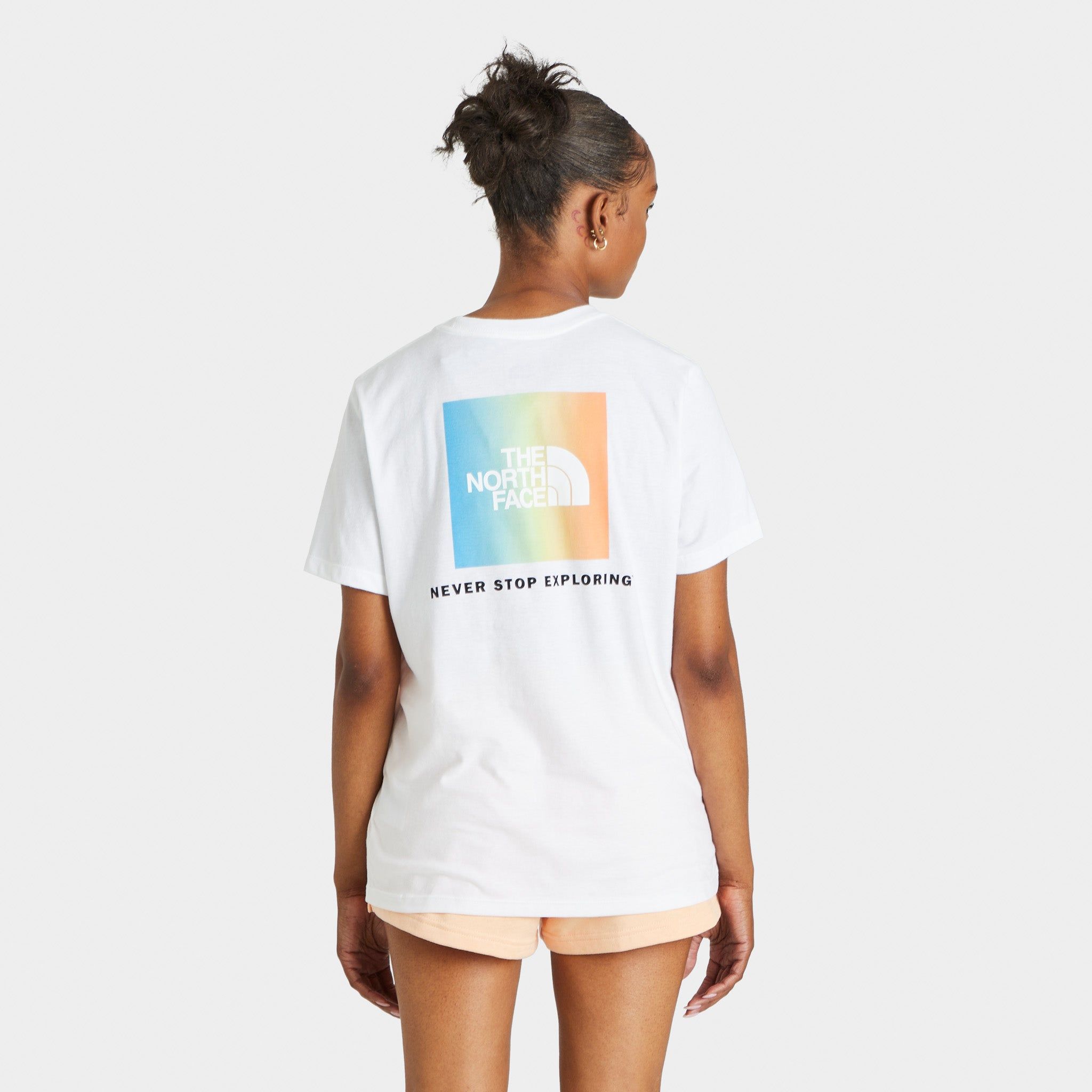 The North Face Women's Box NSE T-shirt TNF White / Apricot Ice Dye Ombre Fill sold by JD Sports product image thumbnail 2
