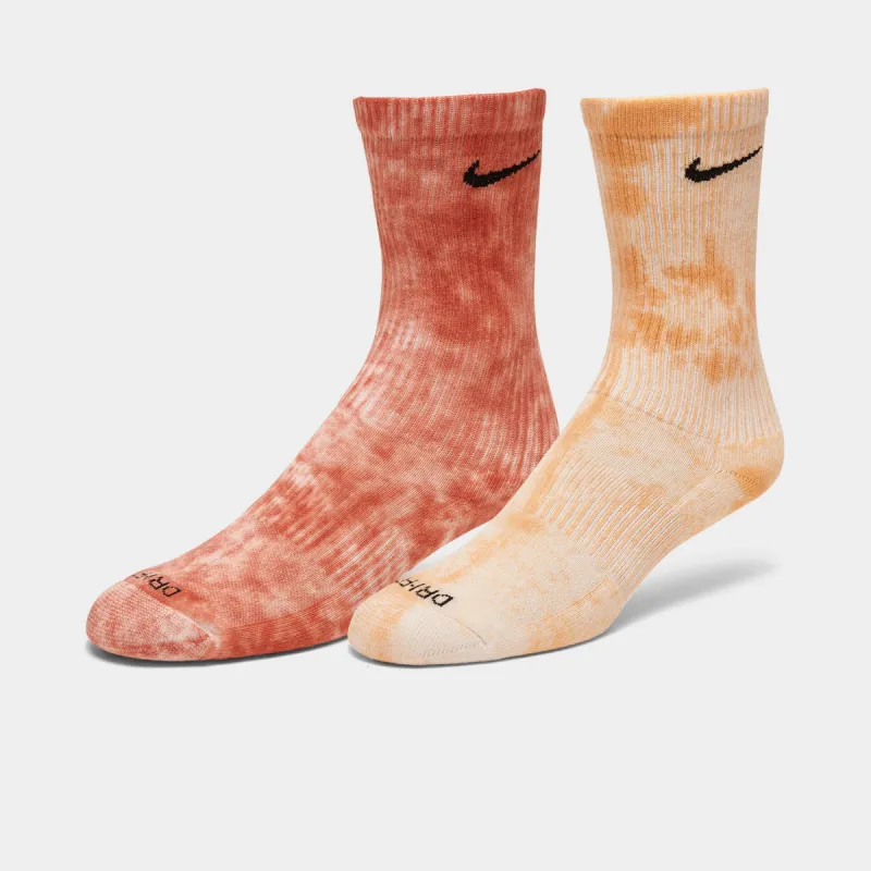 Nike Everyday Plus Cushioned Tie-Dye Crew Socks (2 Pack) / Multi-colour sold by JD Sports