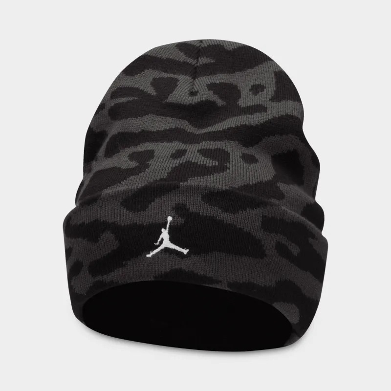 Jordan Peak Beanie Black / Anthracite - White sold by JD Sports