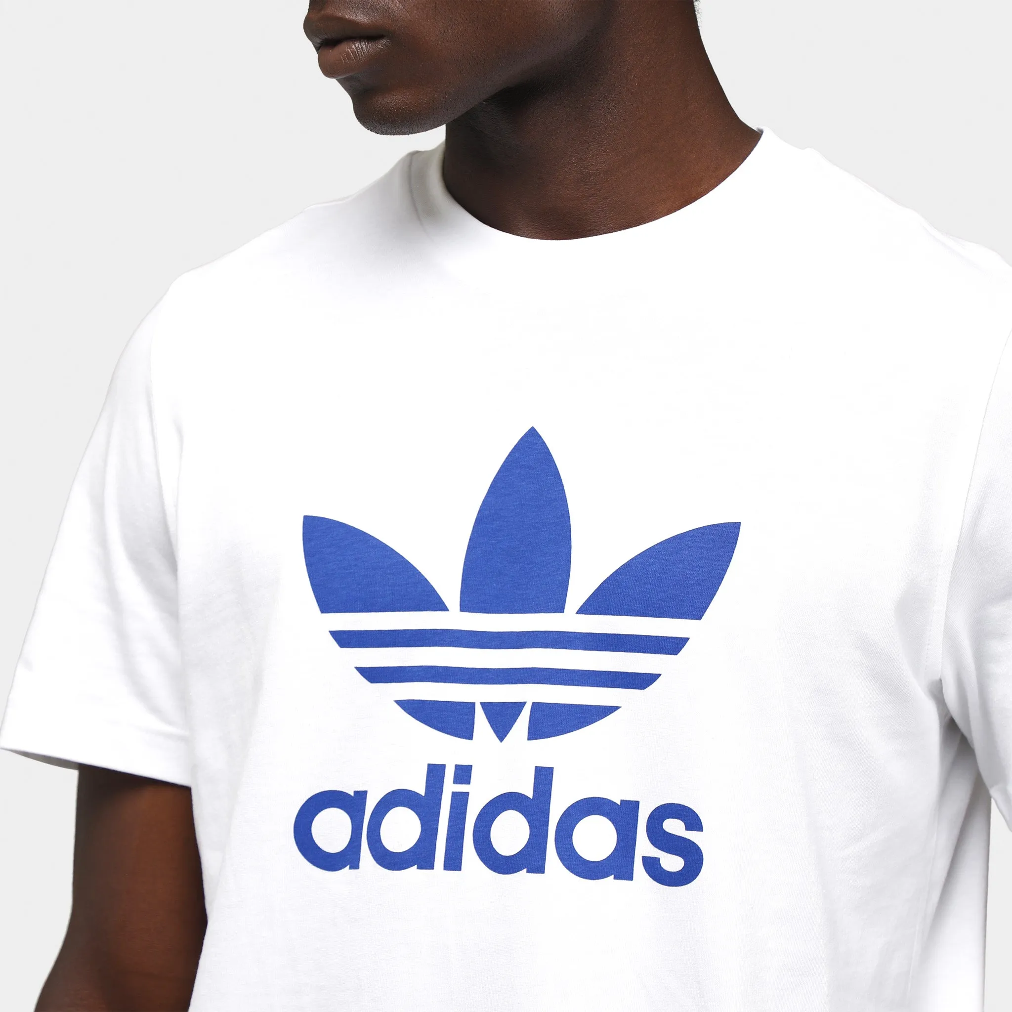 adidas Originals Adicolor Classics Trefoil T-shirt White / Semi Lucid Blue sold by JD Sports product image thumbnail 4