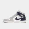 Jordan 1 Mid White / Midnight Navy - Wolf Grey sold by JD Sports