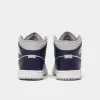Jordan 1 Mid White / Midnight Navy - Wolf Grey sold by JD Sports