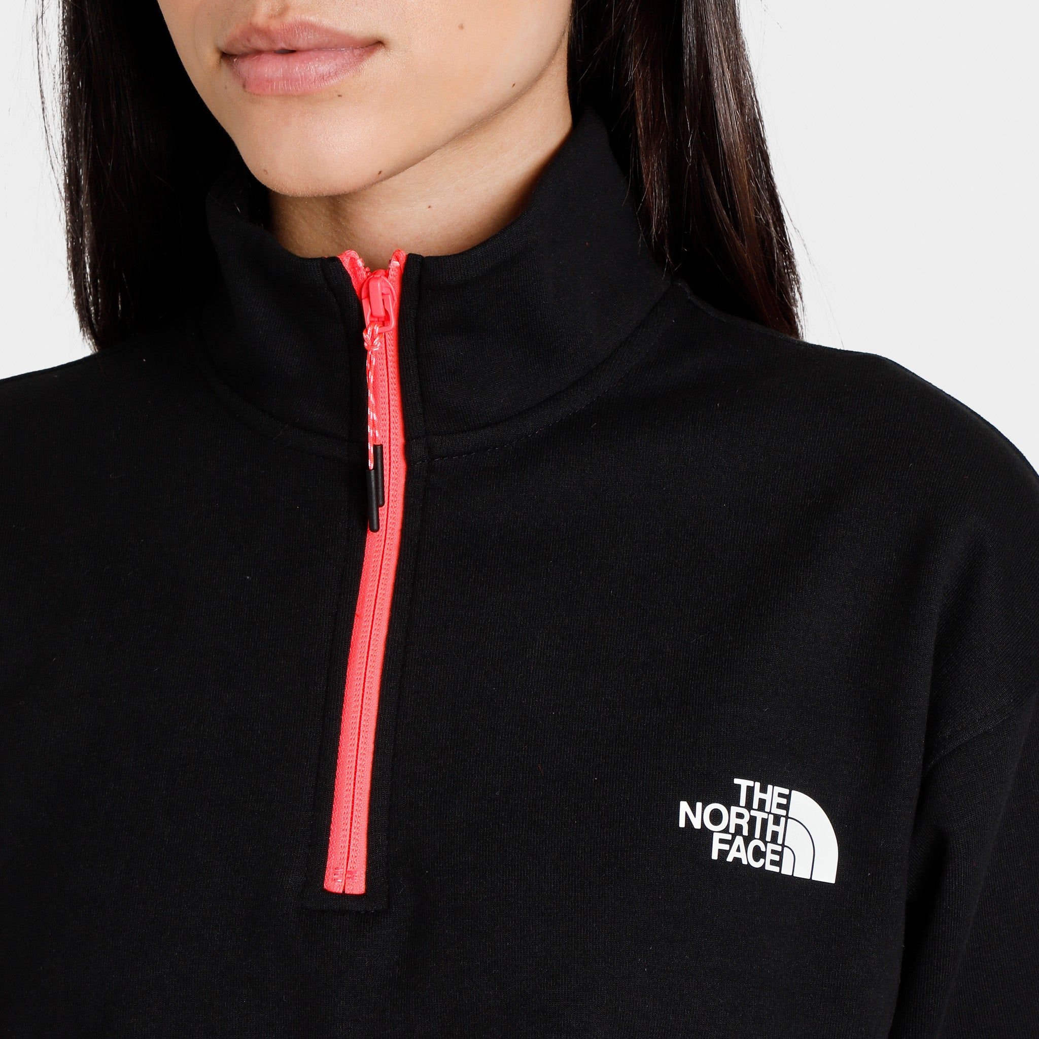 The North Face Women's TNF™ Tech Quarter Zip Black / Brilliant Coral sold by JD Sports product image thumbnail 4