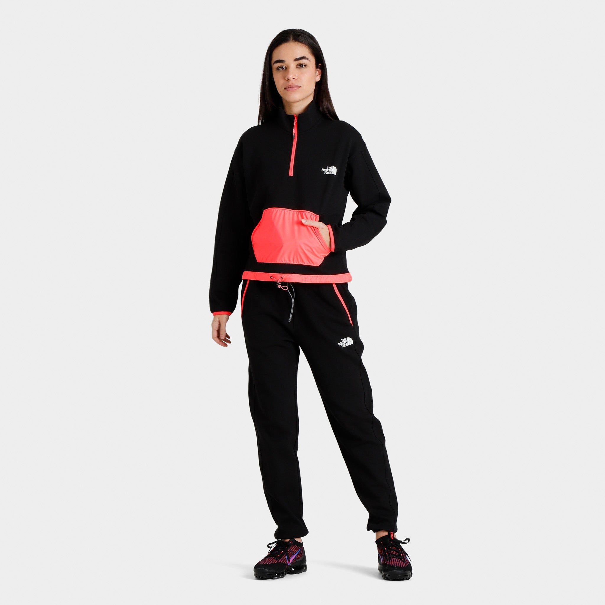 The North Face Women's TNF™ Tech Quarter Zip Black / Brilliant Coral sold by JD Sports product image thumbnail 5