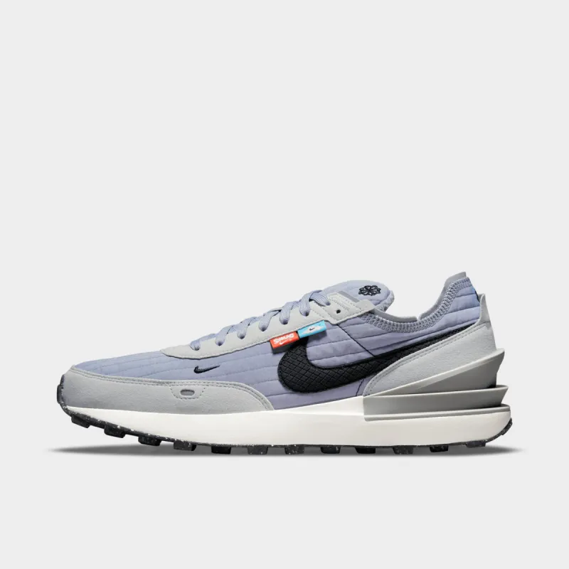 nike waffle one sneakers in iris whisper blackened blue