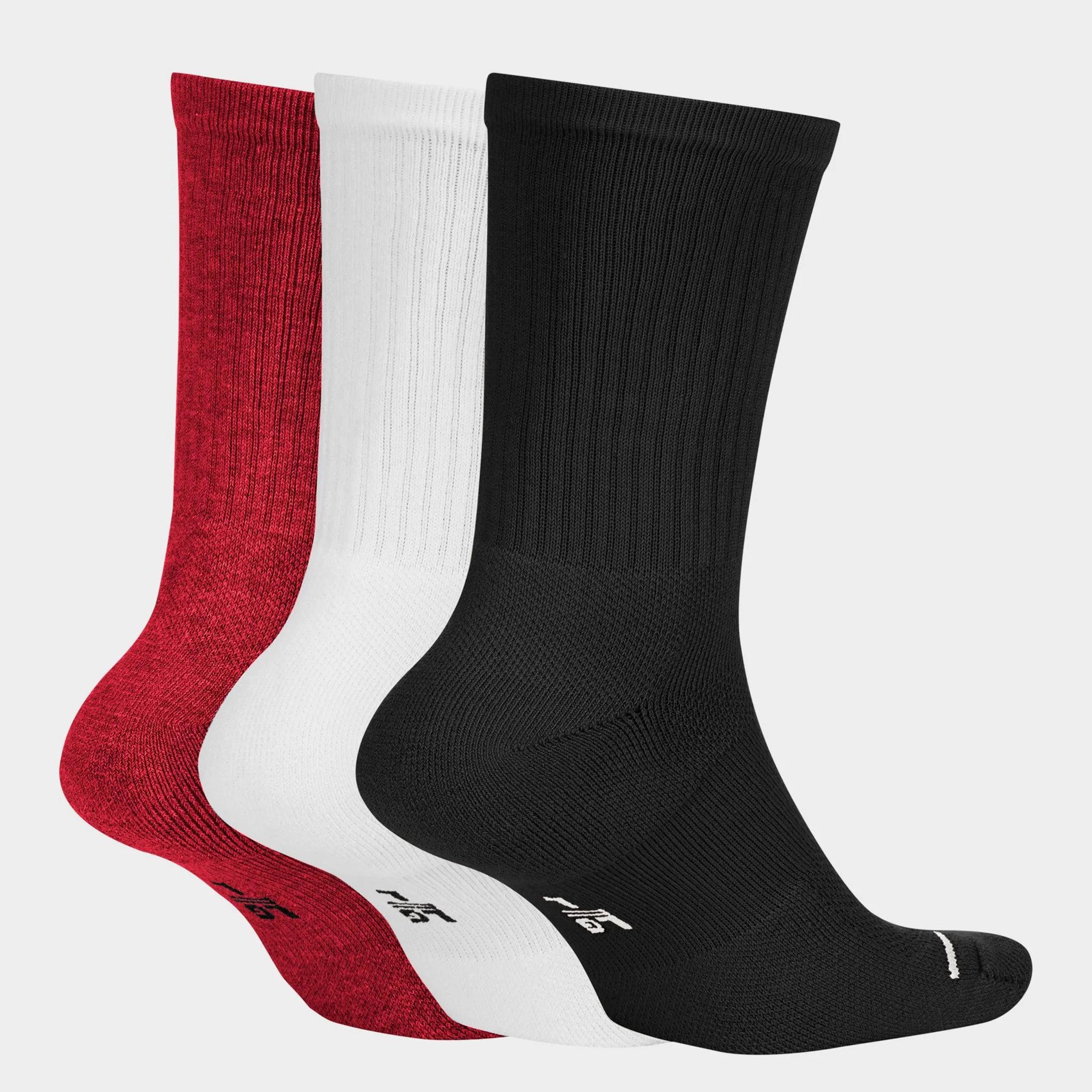Jordan Everyday Max Crew Socks (3 Pack) Black / White - Gym Red sold by JD Sports product image thumbnail 5