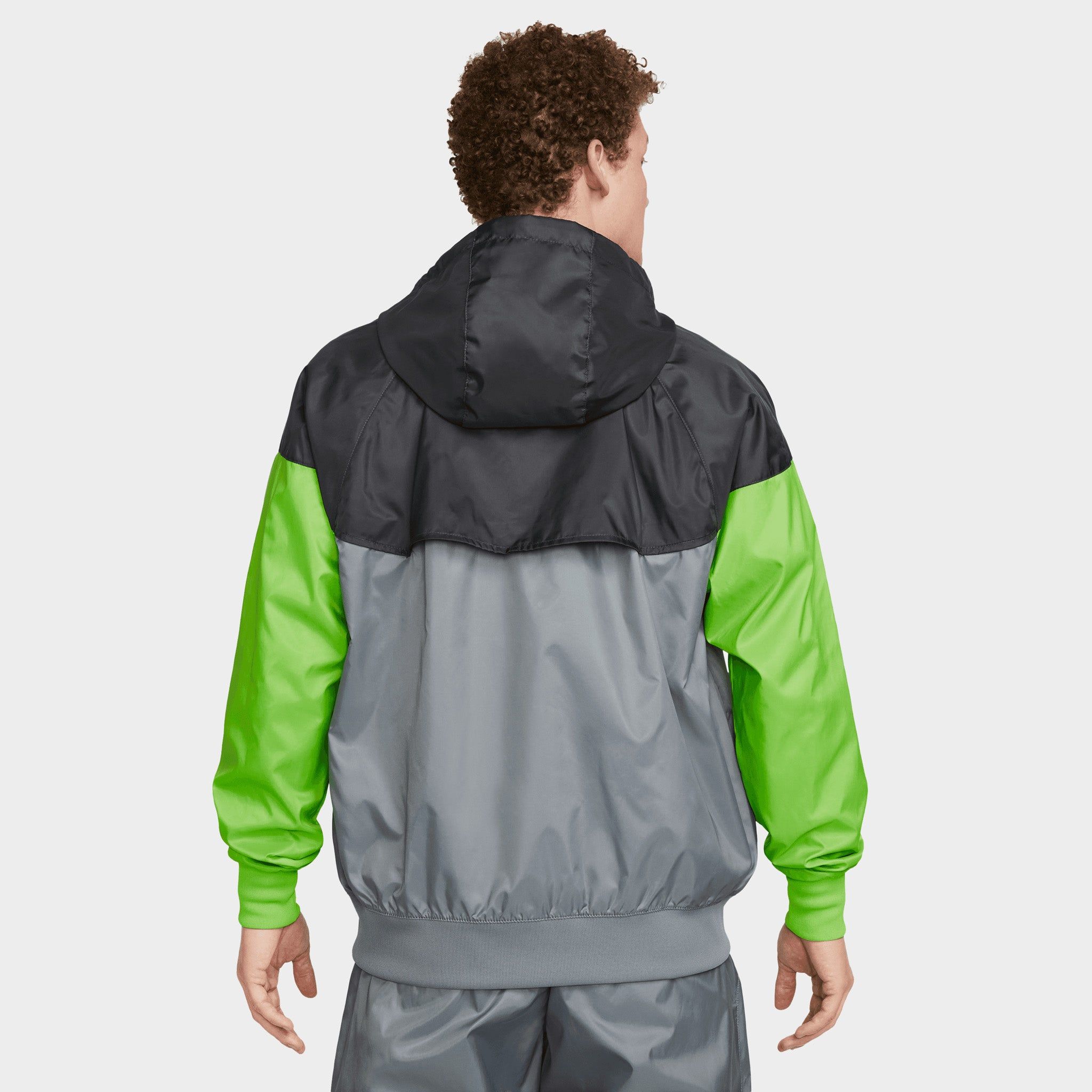 Nike Sportswear Windrunner Hooded Jacket Cool Grey / Anthracite - Action Green sold by JD Sports product image thumbnail 2